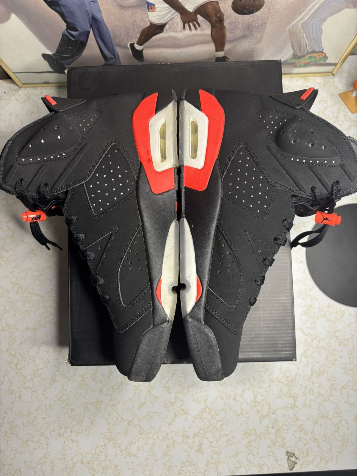 Jordan Brand Air Jordan 6 Retro black infrared Size US 11 / EU 44 - 3 Thumbnail