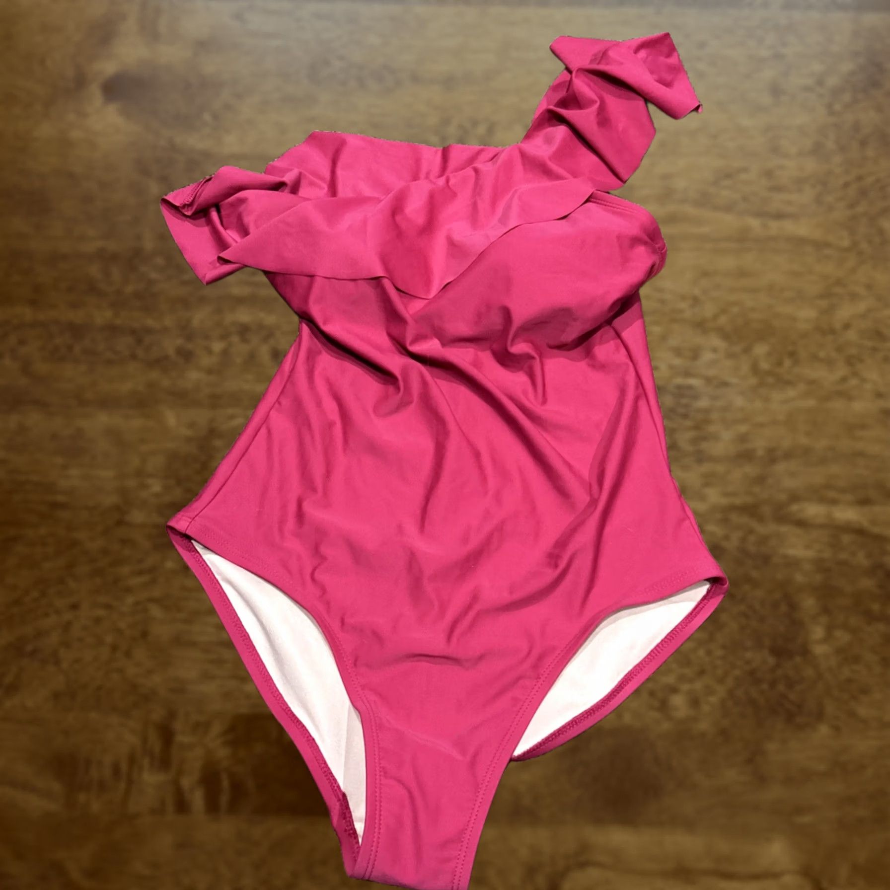 Vintage Kona Sol One Piece Swimsuit Women's Medium Pink One Shoulder A8 Size ONE SIZE - 1 Thumbnail