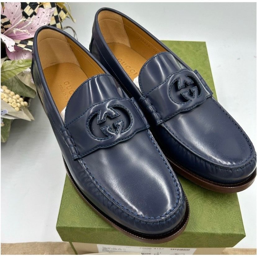 Gucci Gucci interlocking GG leather loafers size 11 made in Italy Size US 11.5 / EU 44-45 - 1 Thumbnail
