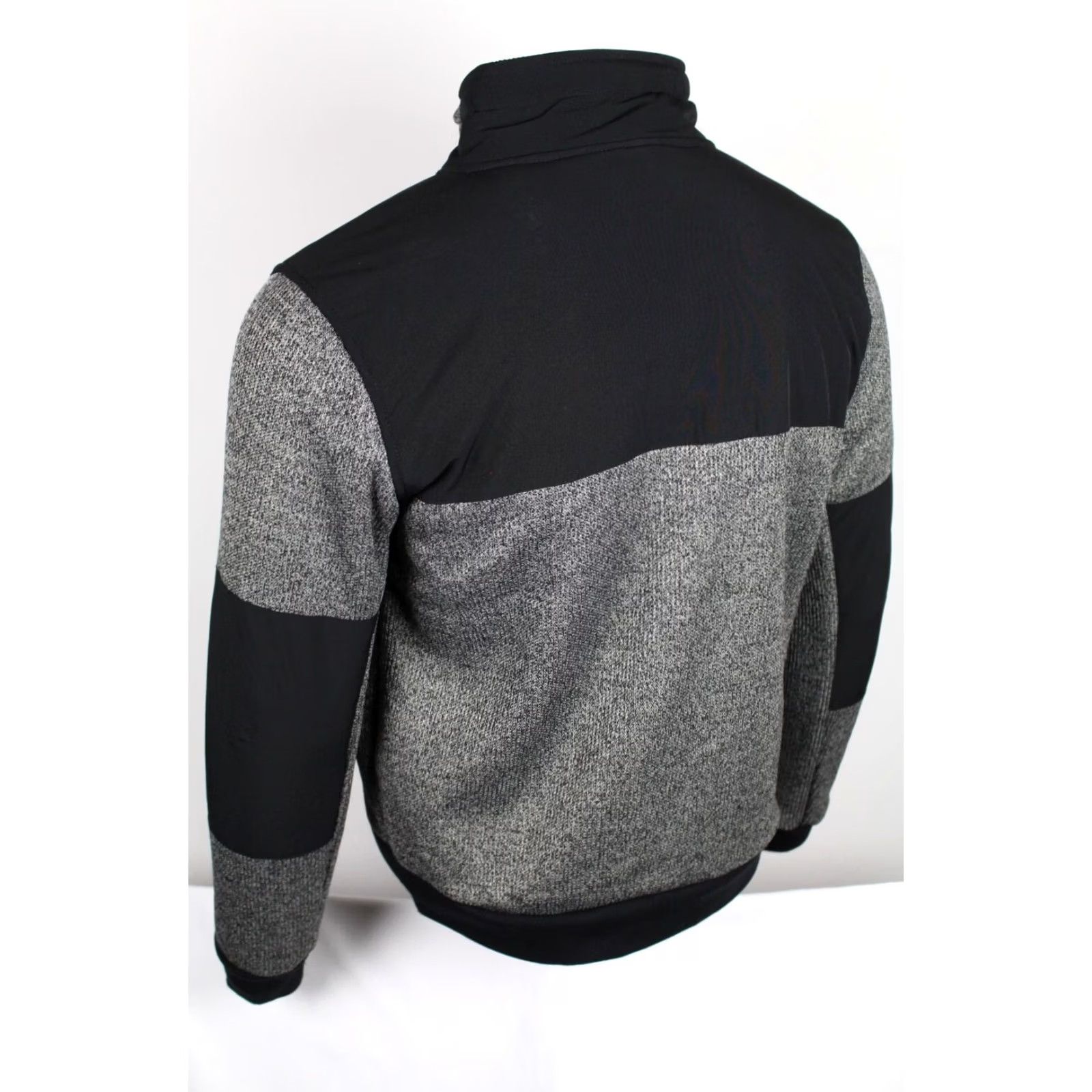 Vintage Hooey Men's Full Zip Sweater Jacket Fleece Lined M Medium Charcoal Black HJ093XH Size US M / EU 48-50 / 2 - 2 Thumbnail
