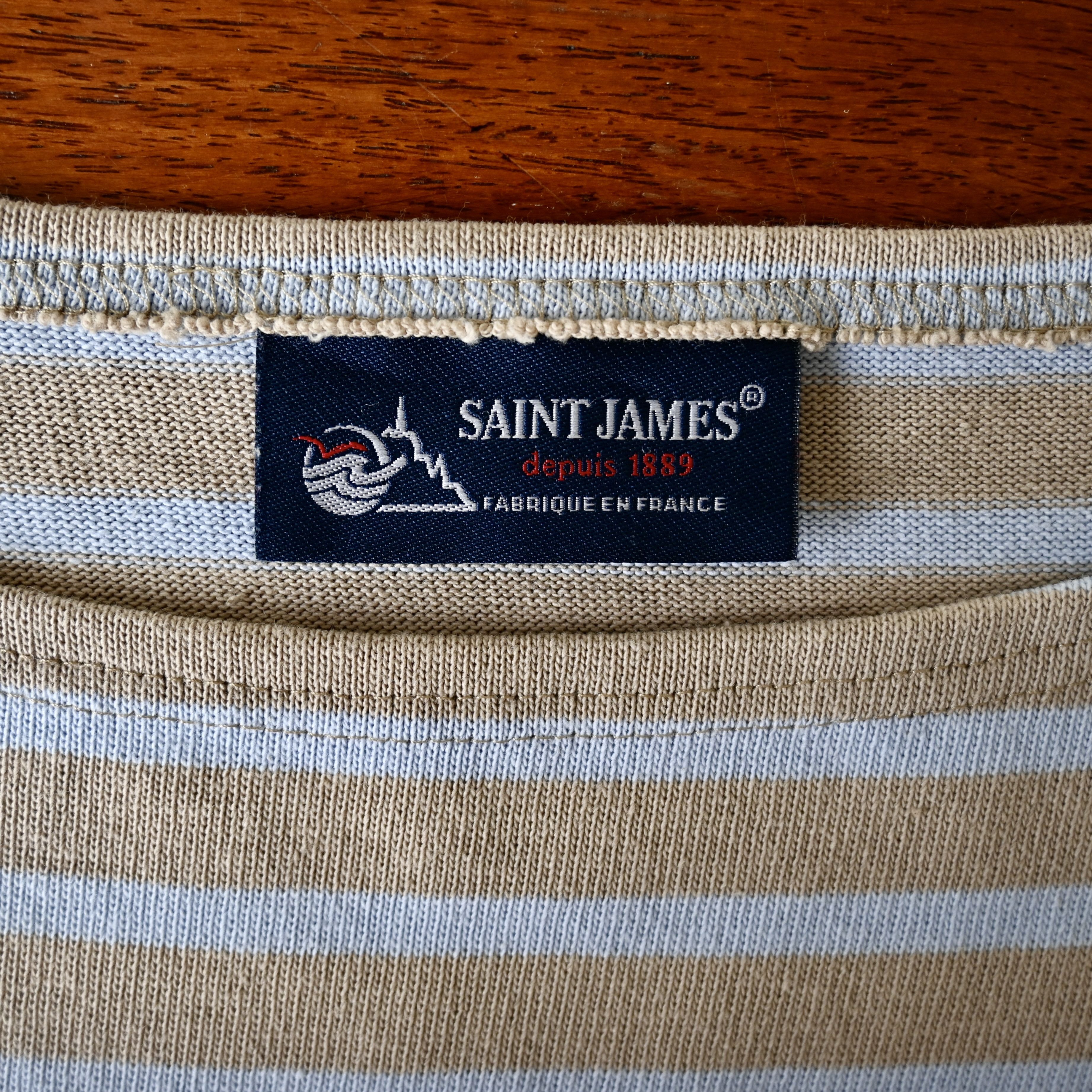Saint James Mint, SAINT JAMES heavyweight breton stripe shirt, size 3.5 Size US S / EU 44-46 / 1 - 9 Thumbnail