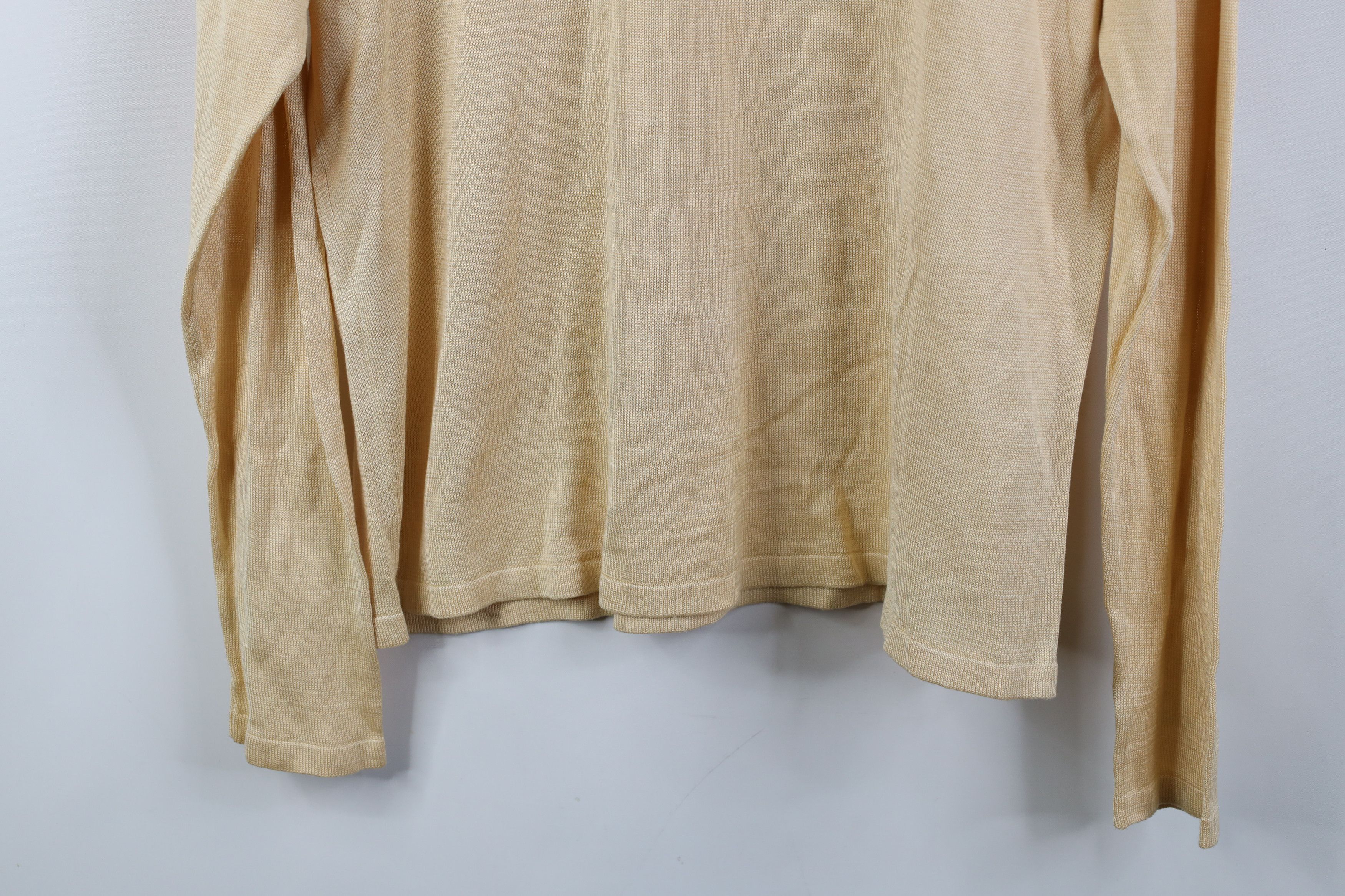 Vintage Vintage 90s Streetwear Silk Knit Turtleneck Sweater Gold Size L / US 10 / IT 46 - 11 Thumbnail