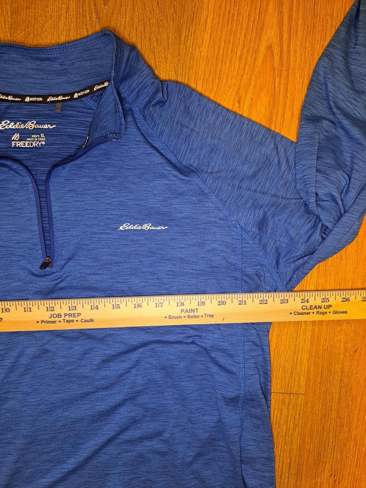 Eddie Bauer Eddie Bauer Quarter Zip Sweater Mens XL Blue Activewear Size ONE SIZE - 7 Thumbnail