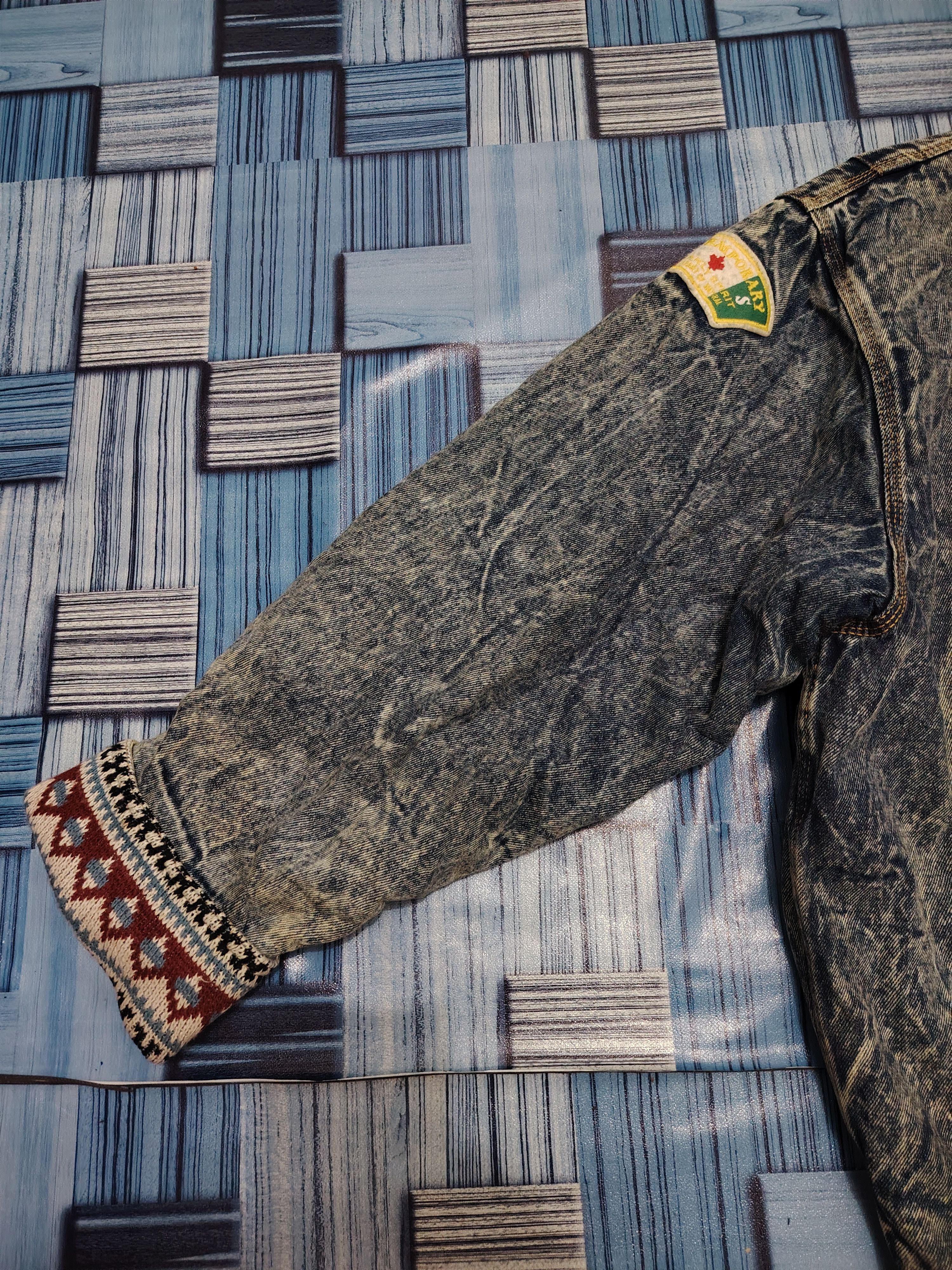 Japanese Brand 💥Insane💥 Intl bobson flared jeans Distressed denim jacket Size US XL / EU 56 / 4 - 9 Thumbnail