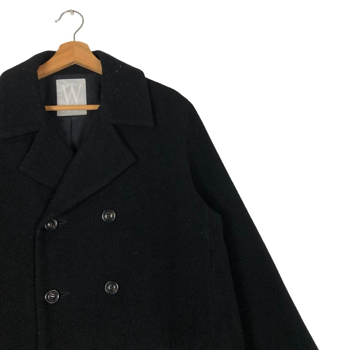 Yohji Yamamoto 🔥RICH BLACK DOUBLE BREAST WOOL JACKET WORK SHOP JAPAN Size US M / EU 48-50 / 2 - 6 Thumbnail