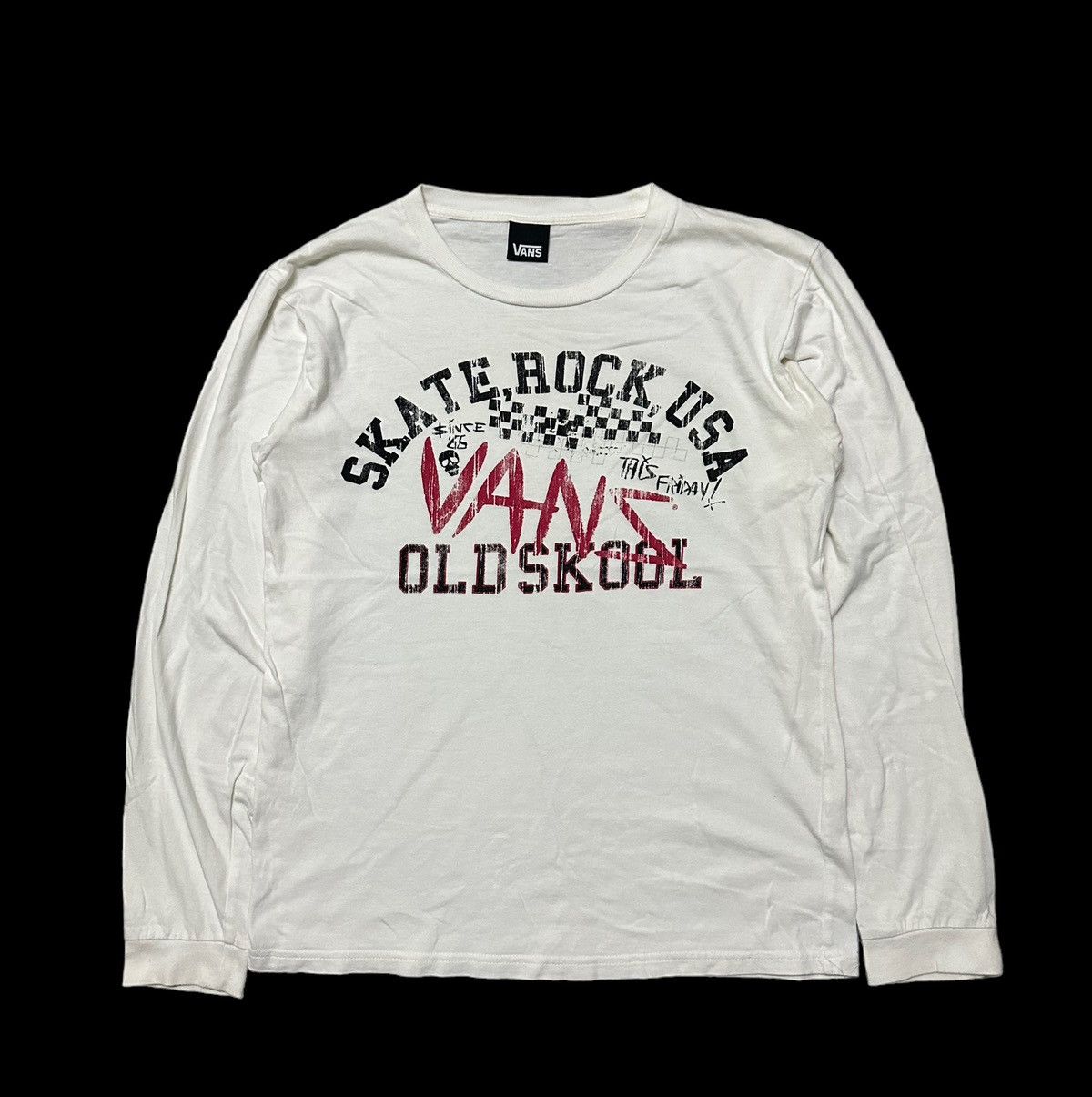 Vans Vans old school skate rock long sleeve Size US M / EU 48-50 / 2 - 1 Thumbnail
