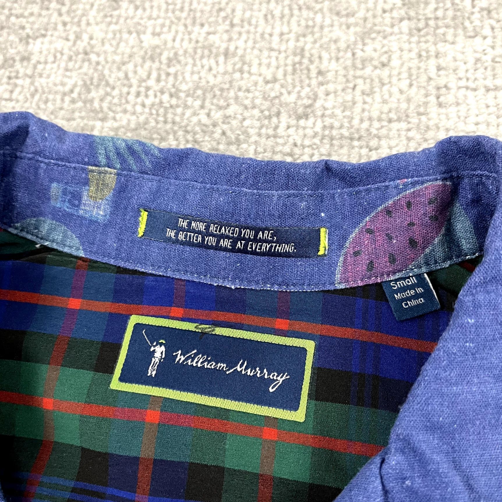 Vintage WILLIAM MURRAY Shirt Mens Small Blue Watermelon Hawaiian Linen Blend Button Up Size US S / EU 44-46 / 1 - 4 Thumbnail
