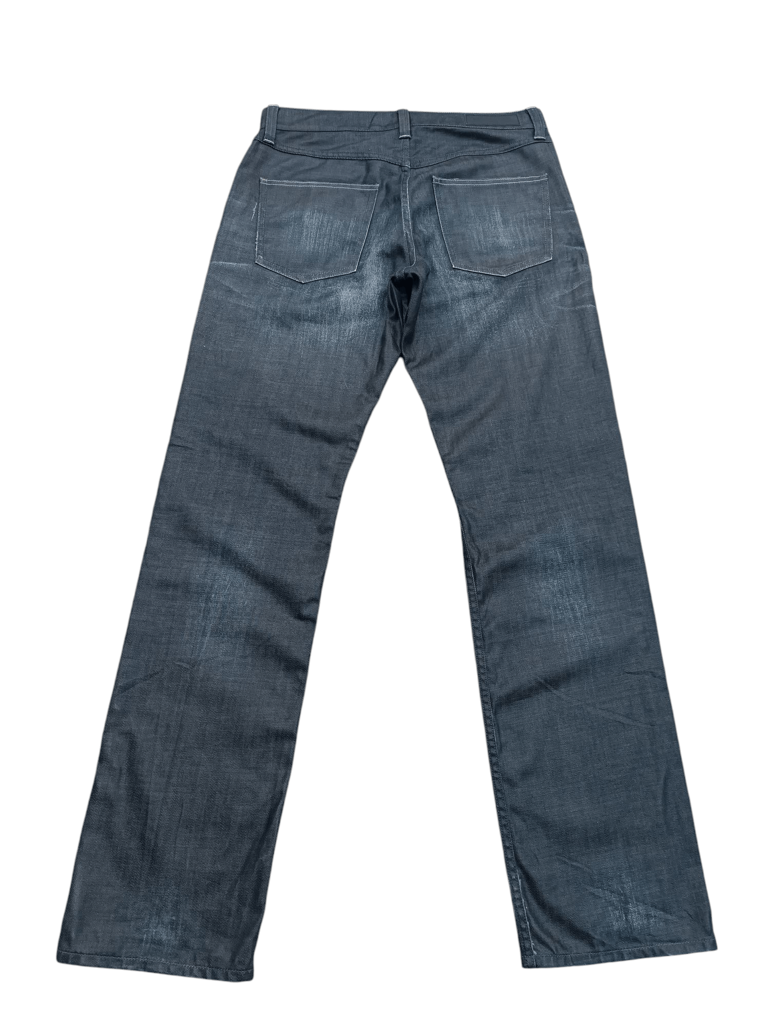 Japanese Brand BACK NUMBER BLACK LABEL WHISKERS FADED DENIM E262 Size US 31 - 4 Thumbnail