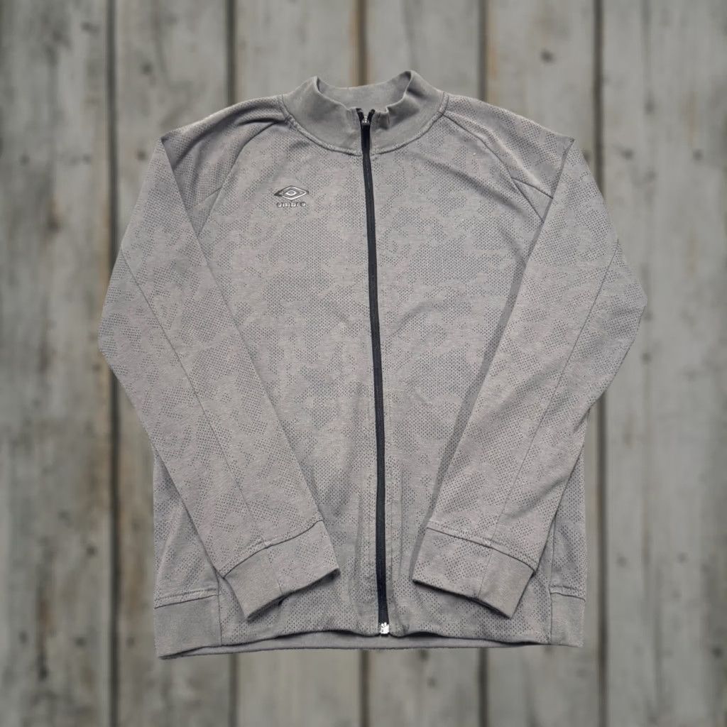 Umbro Umbro Jacket Men XL Cotton Blend Stained Full Zip Activewear Breathable Gray Windbreaker Size US XL / EU 56 / 4 - 1 Thumbnail