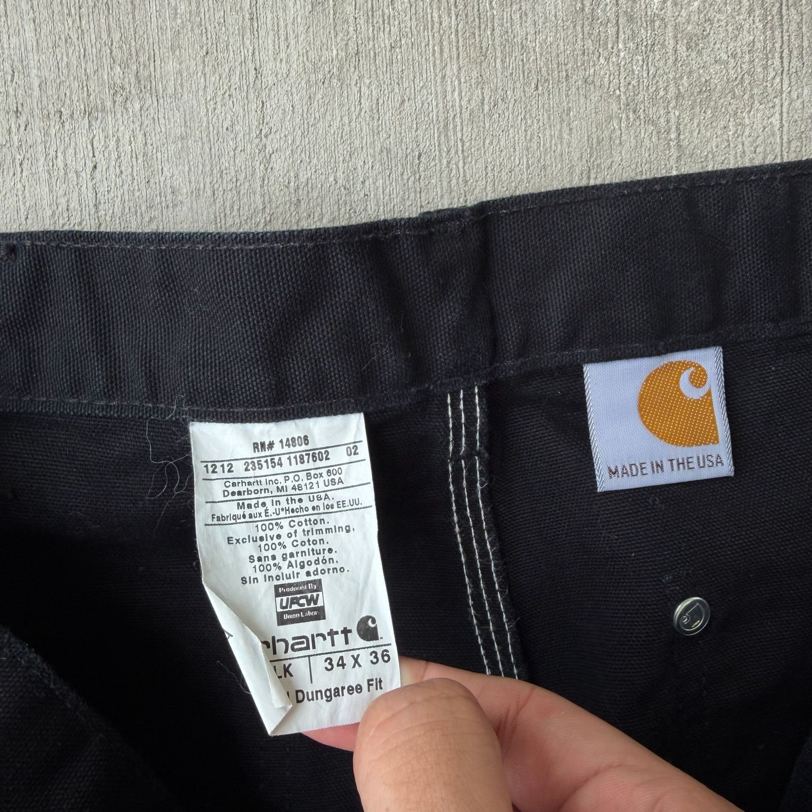 Carhartt × Vintage Carhartt black double knee work wear carpenter pants Size US 33 - 7 Thumbnail