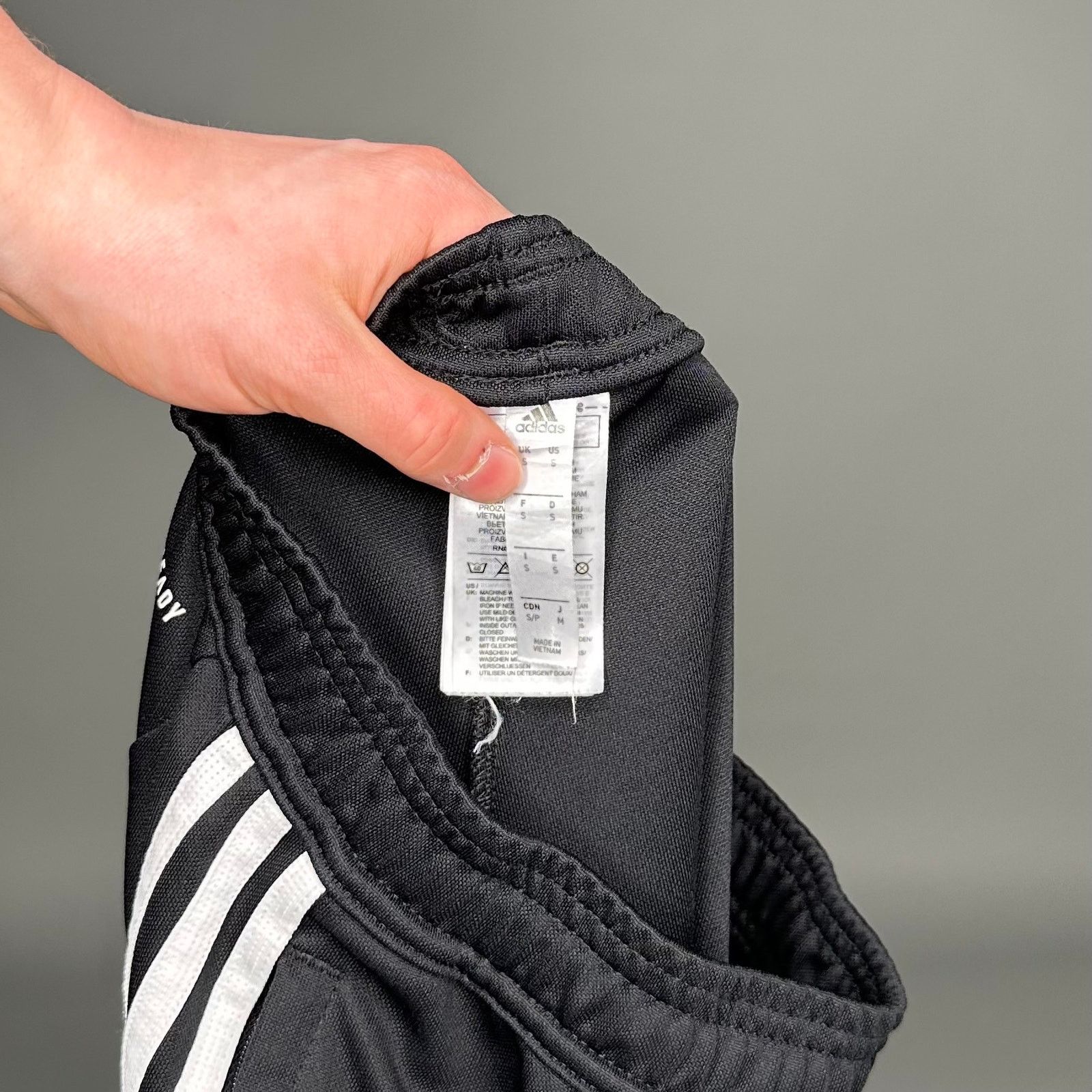 Adidas Adidas Sweatpants Mens S Slim Fit Black White Stripe Joggers Size US 30 / EU 46 - 4 Thumbnail