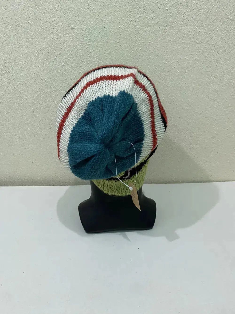 Japanese Brand × Kapital × Vintage Japanese Brand Jin And Co Stripe Design Knit Beanie Hat Size ONE SIZE - 4 Thumbnail