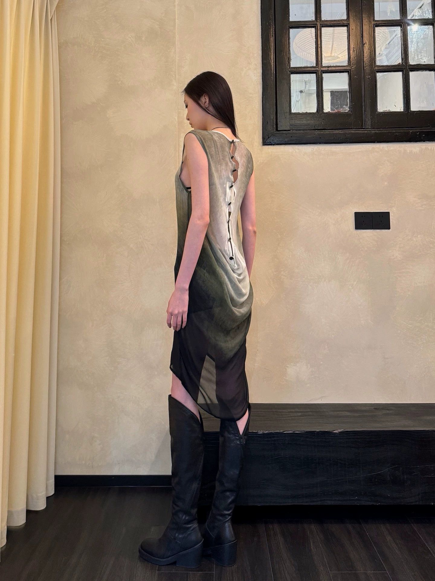 Ann Demeulemeester Ann Demeulemeester 2012SS Silk Ombre Sheer Dress 36 Size XS / US 0-2 / IT 36-38 - 6 Thumbnail