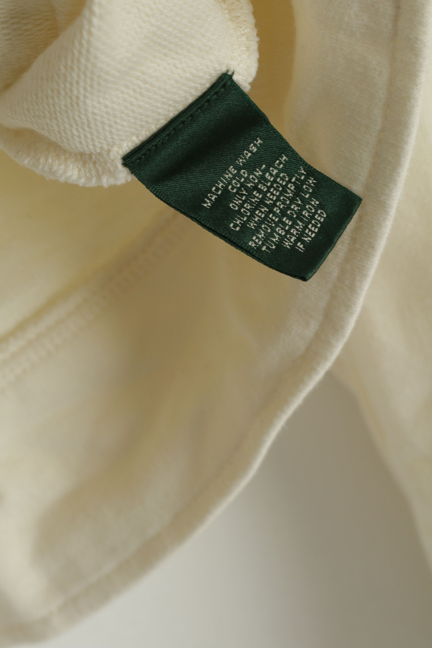 Ralph Lauren LAUREN Jeans Company Women M Sweatshirt Cream 9016 Size M / US 6-8 / IT 42-44 - 6 Thumbnail