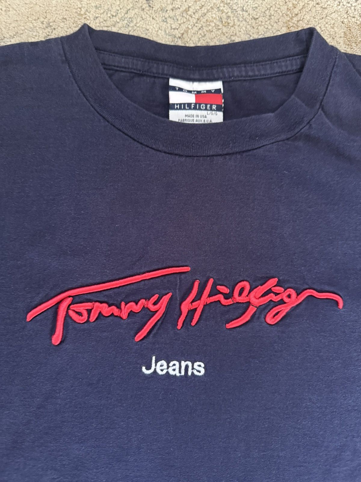 Tommy Hilfiger Vintage Tommy Hilfiger Tee Size US L / EU 52-54 / 3 - 2 Thumbnail