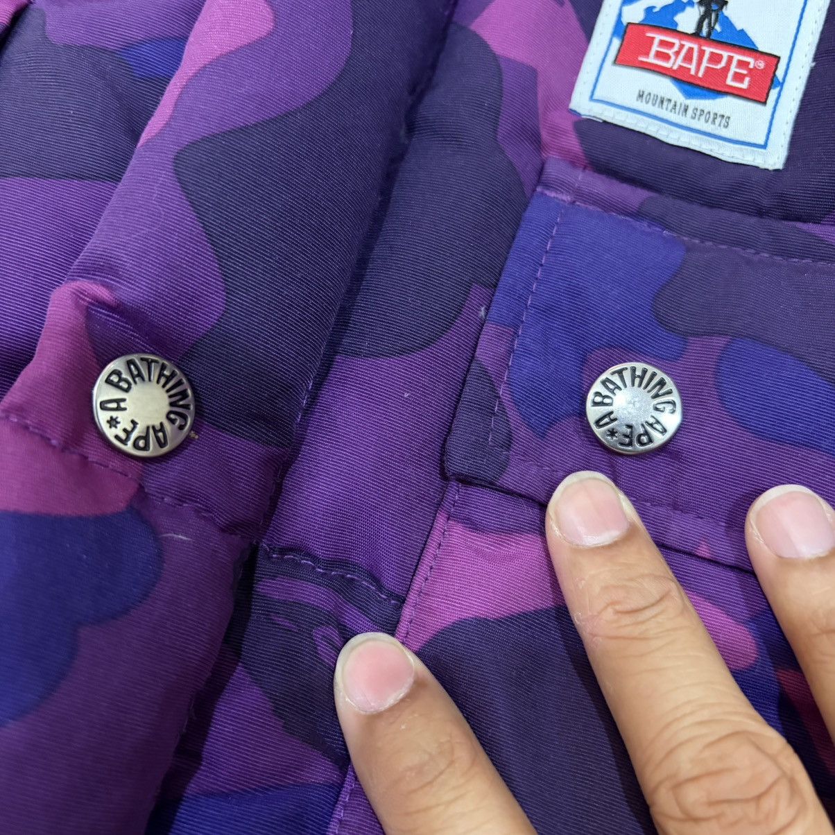 Bape Bape 1st.camo Jacket down puffer"mountain sports" Size US L / EU 52-54 / 3 - 5 Thumbnail