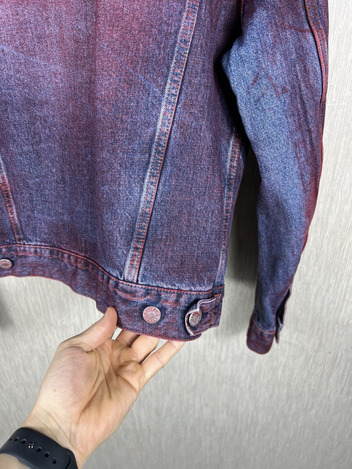 Energie Vintage Energie y2k jeans denim jacket red painted blood 90s Size M / US 6-8 / IT 42-44 - 11 Thumbnail