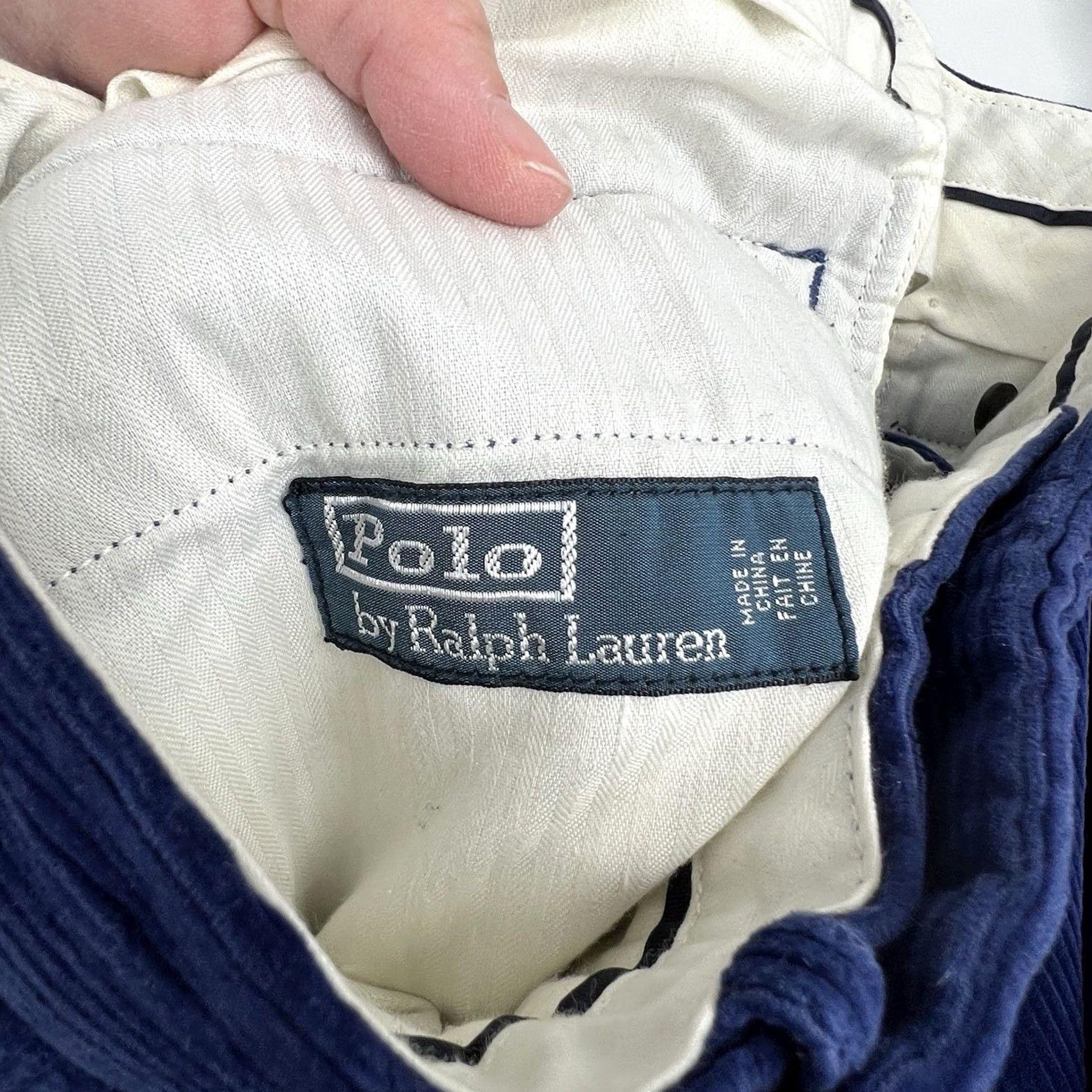 Ralph Lauren VINTAGE Ralph Lauren Mens Pants Dress Pants Corduroy 36x30 Blue 90s Straight Pocket Mens Size US 36 / EU 52 - 4 Thumbnail