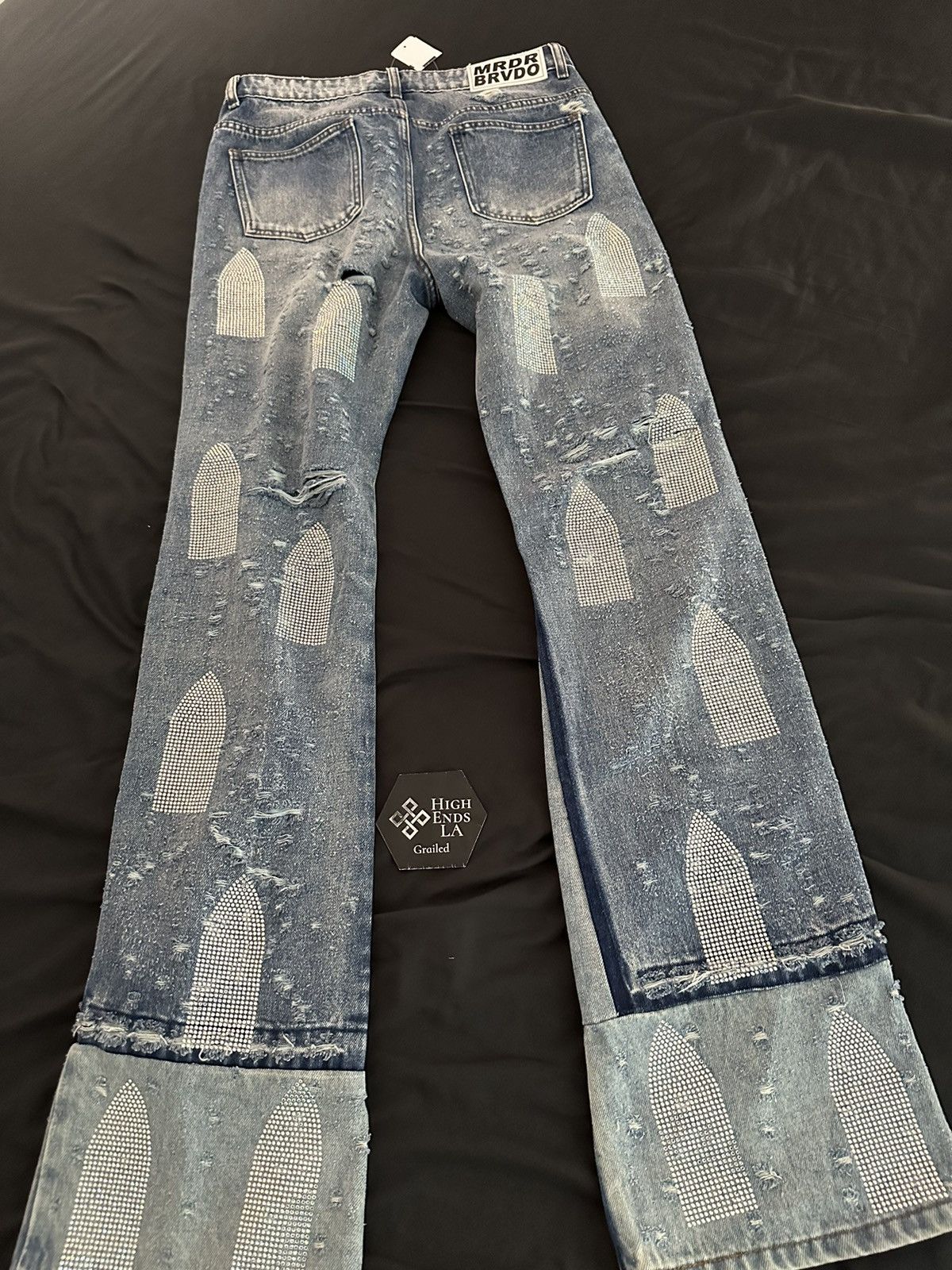 Who Decides War Who Decides War Rhinestone Denim Jeans Size US 30 / EU 46 - 12 Thumbnail