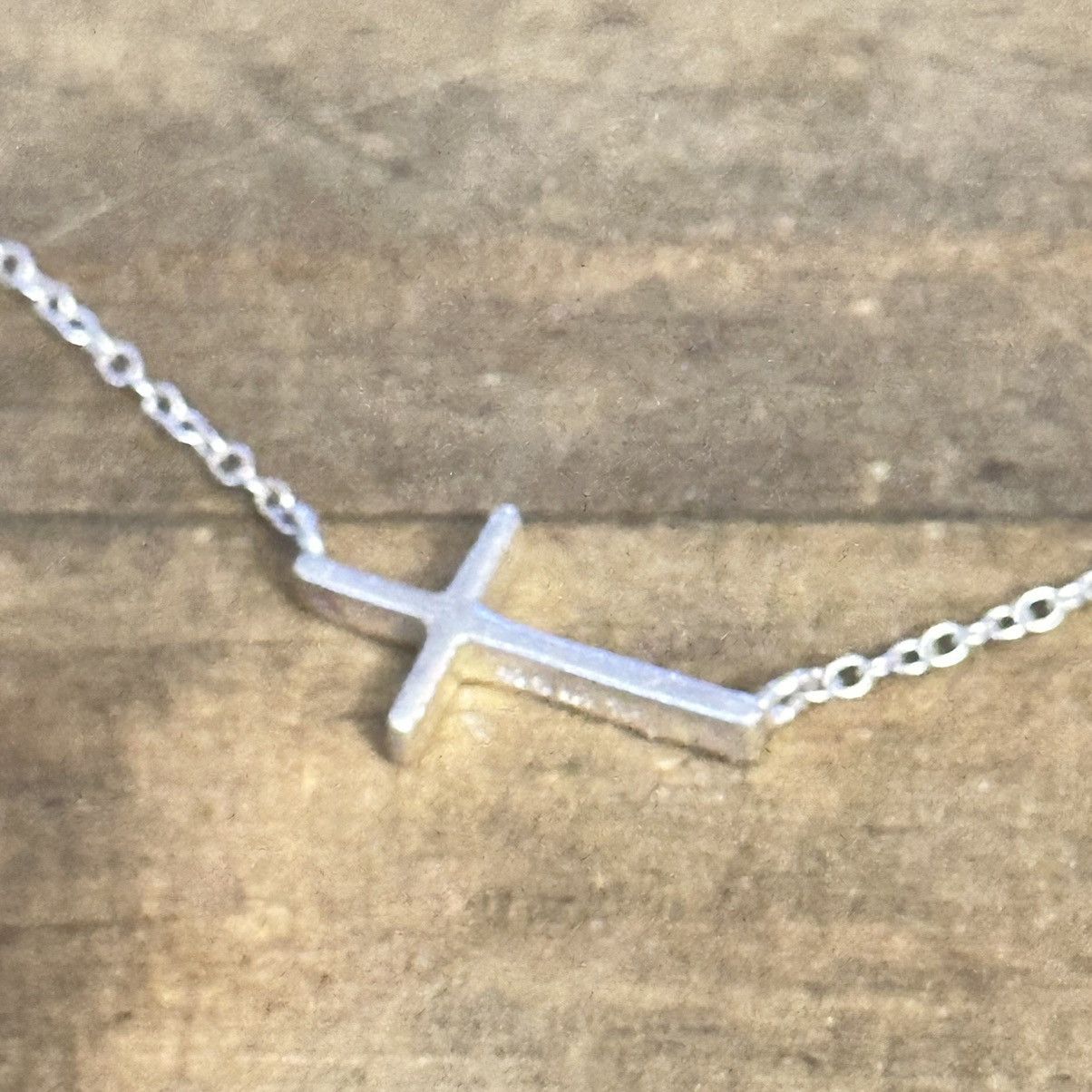 Other Vintage delicate 925 silver sideway cross necklace Size ONE SIZE - 3 Thumbnail