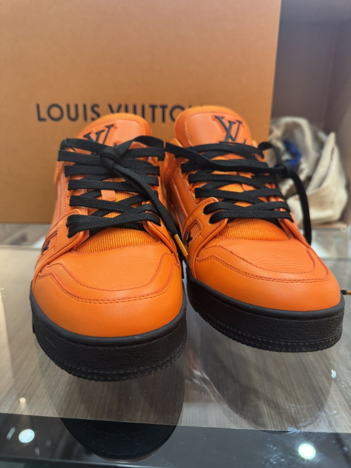 Louis Vuitton Louis Vuitton trainers orange/ black Size US 7.5 / EU 40-41 - 2 Thumbnail