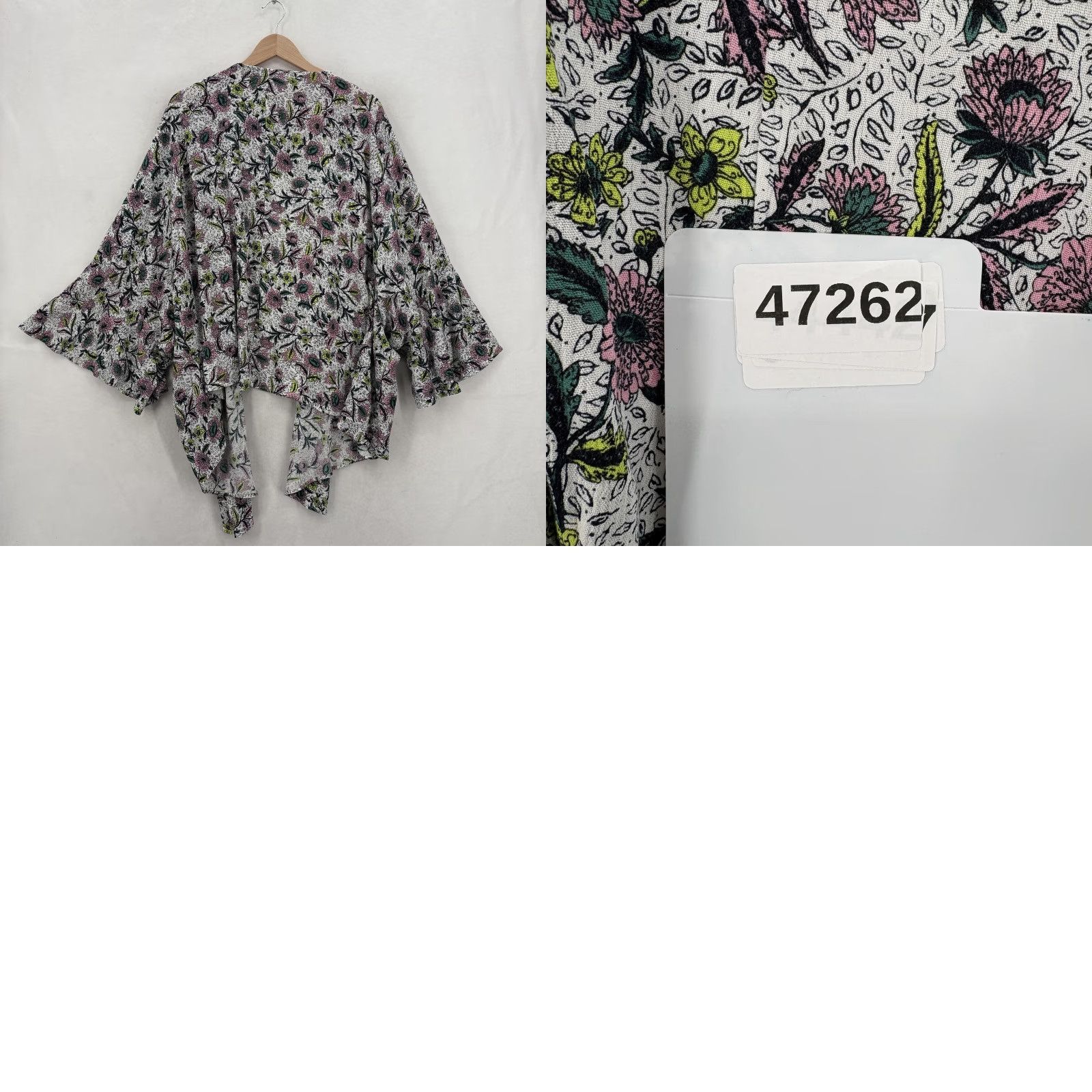 Torrid Torrid Gauze Tie Front Crop Kimono Cardigan Womens 4X White Floral Boho Flowy Shirt/Blouse Kimono Sleeve Lightweight Open Front Relaxed Prouction Size XXL / US 16-18 / IT 52-54 - 9 Thumbnail