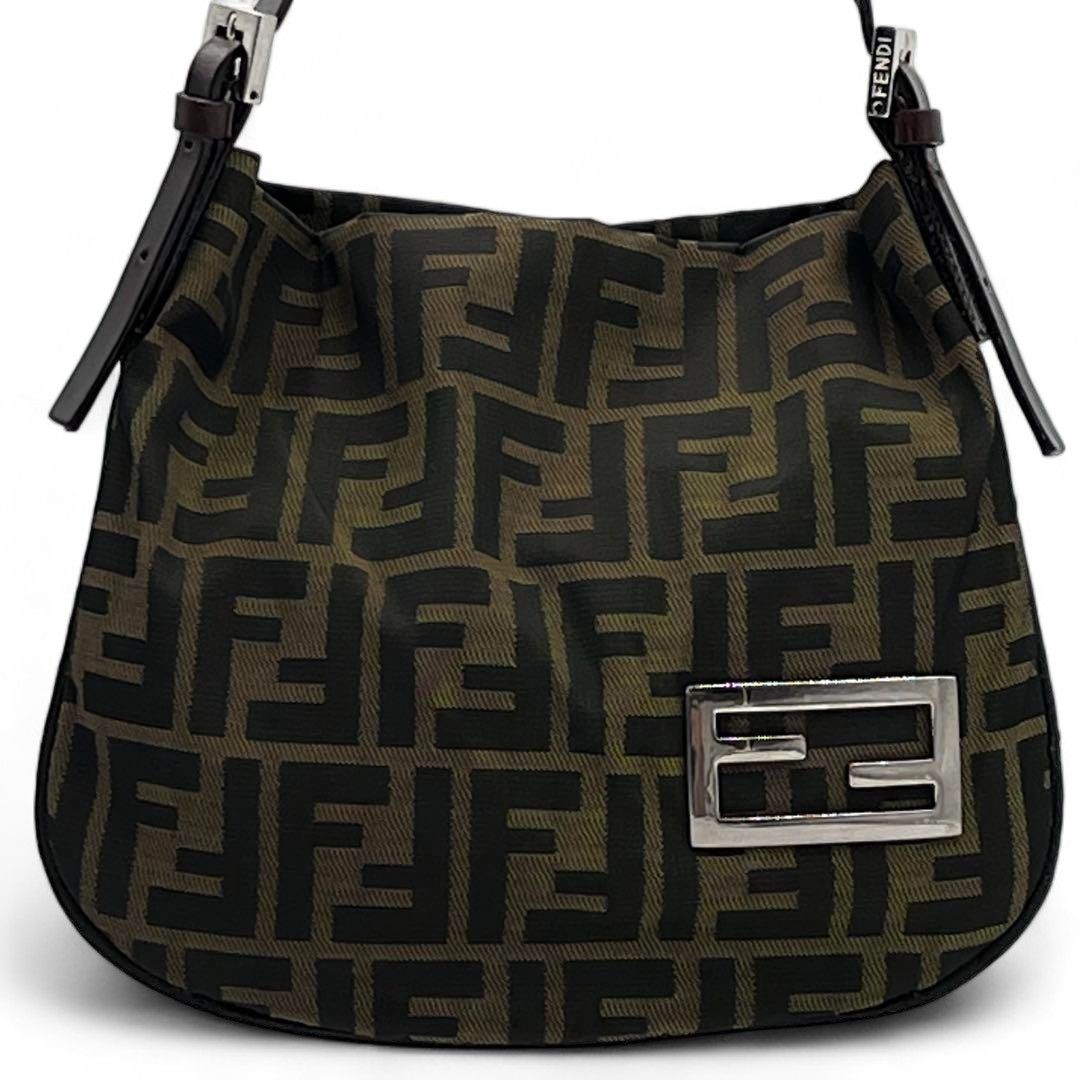 Fendi Fendi - Zucca Pouch Handbag Brown Leather One Shoulder Bag Size ONE SIZE - 2 Thumbnail