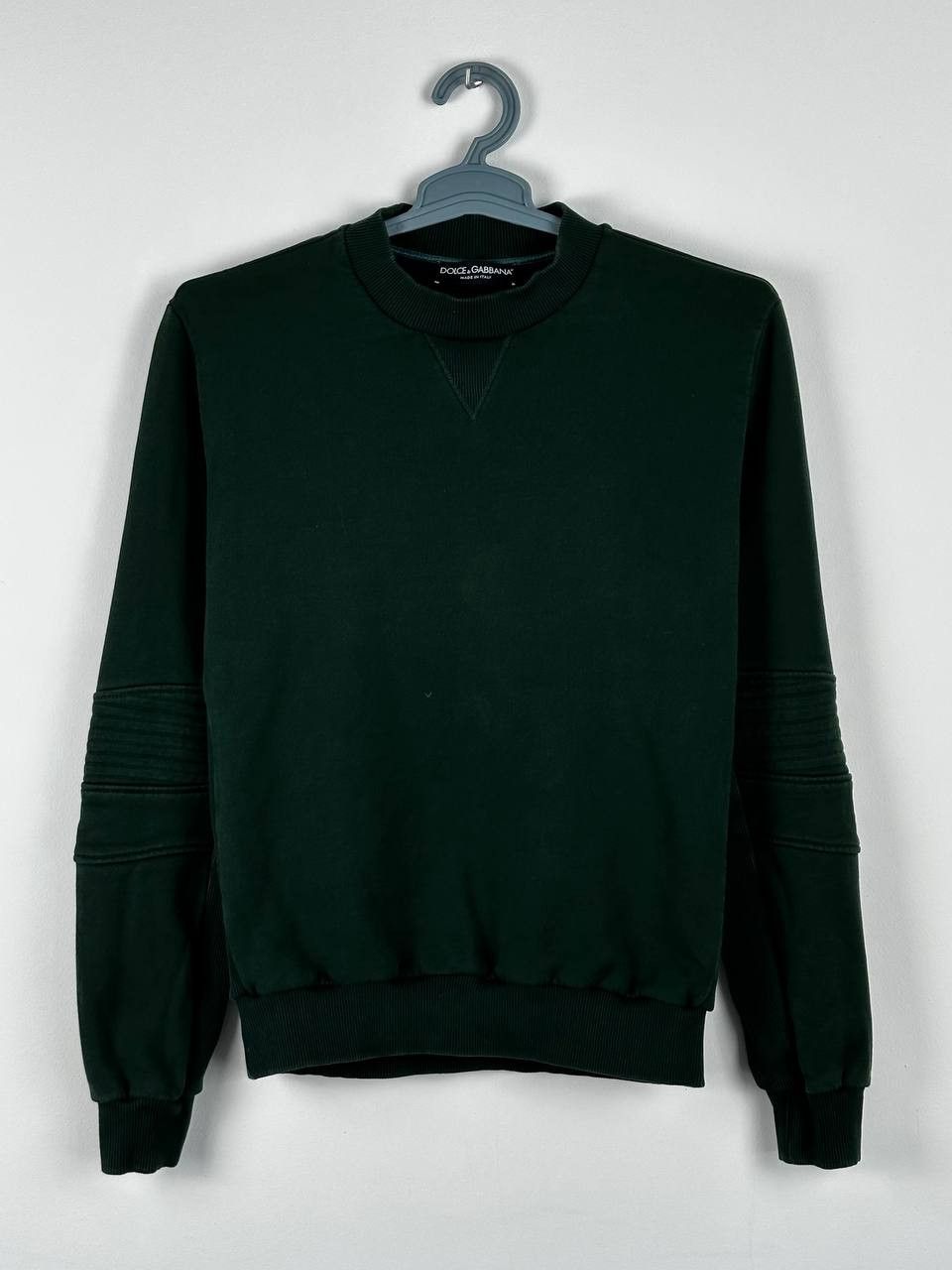 Dolce & Gabbana Men’s Dolce & Gabbana Green Leather Logo Sweatshirt Size US M / EU 48-50 / 2 - 1 Thumbnail