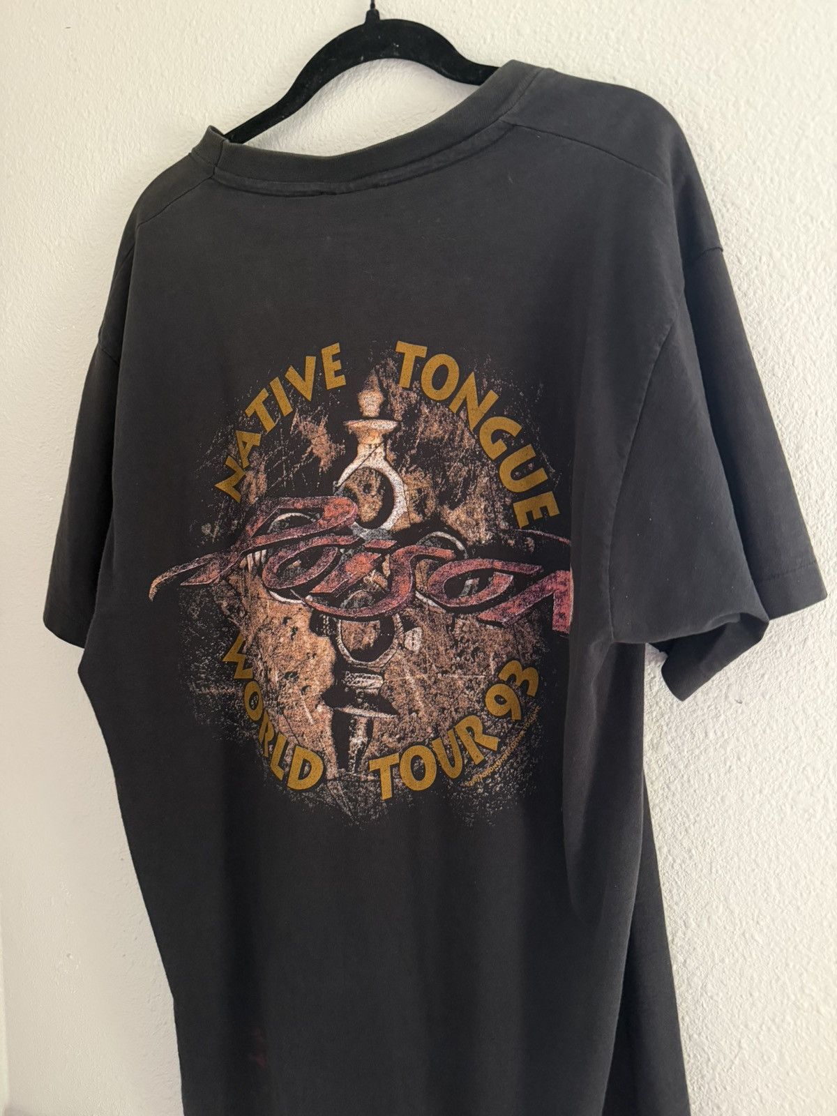 Vintage Poison “Native Tongue 93’” World Tour Tee Size US L / EU 52-54 / 3 - 2 Thumbnail