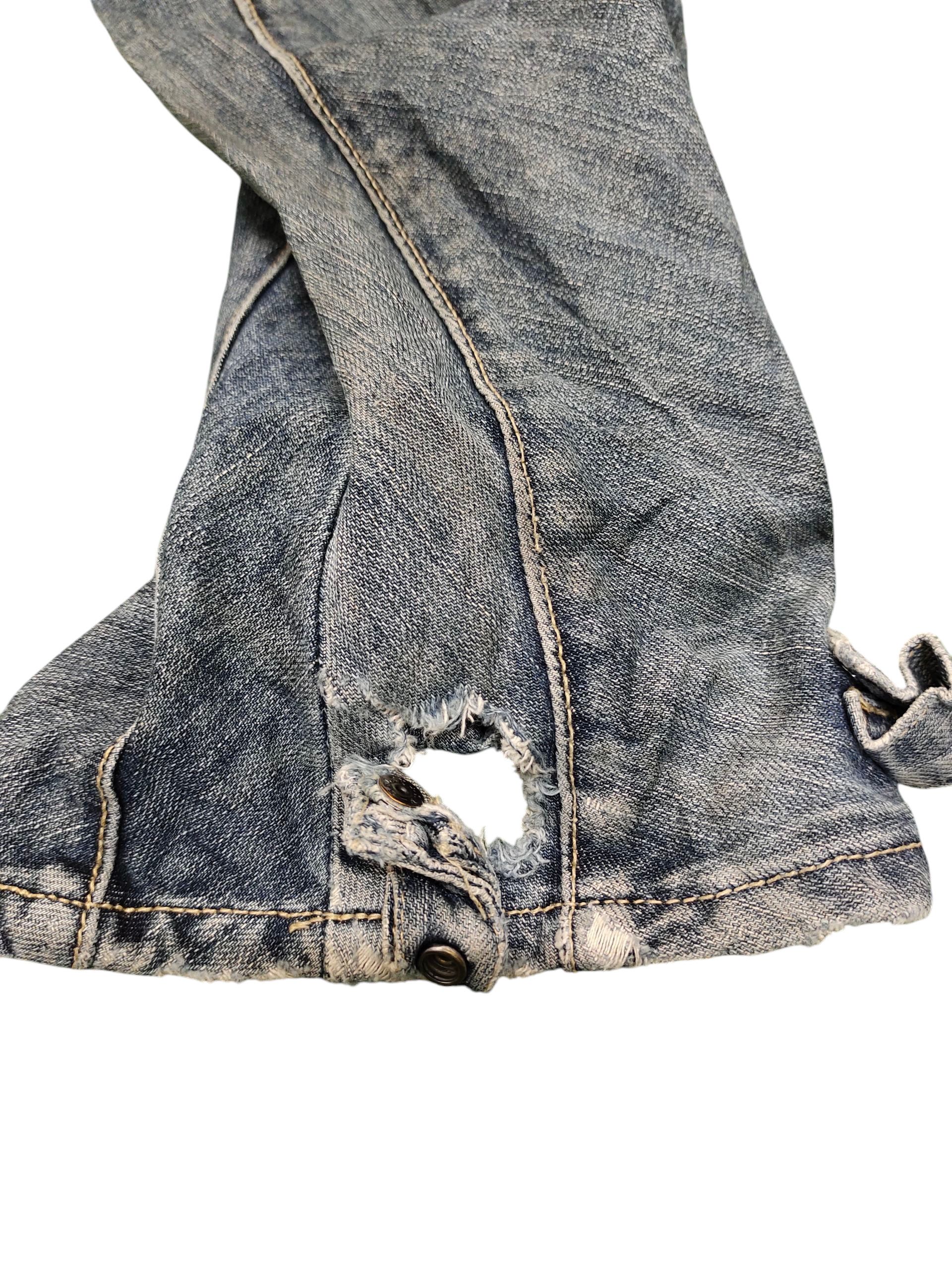PPFM Ppfm Multi Zipper Pocket Distress Denim Jeans Grunge Punk Size US 32 / EU 48 - 10 Thumbnail