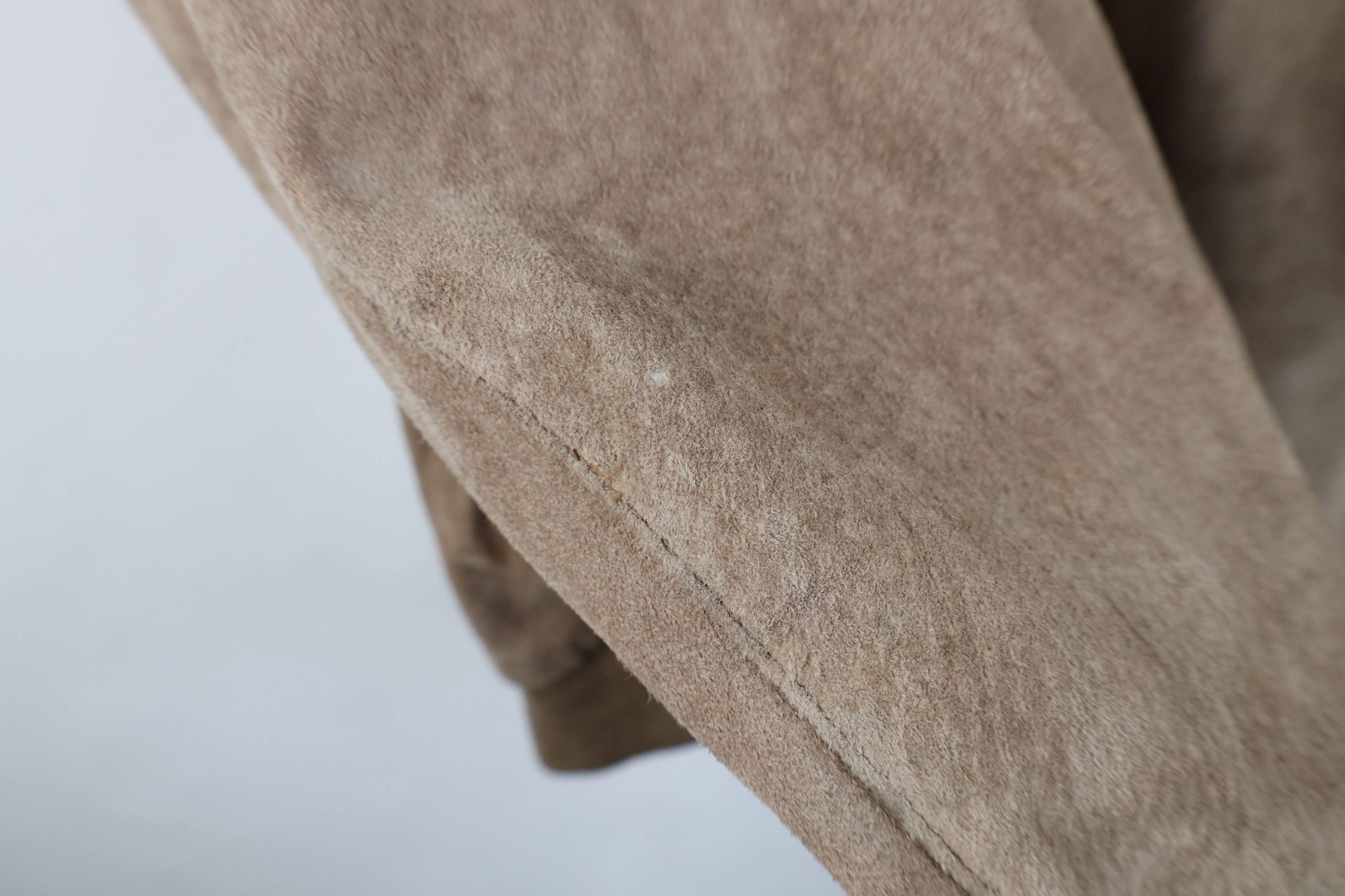 Vintage Vintage 90s Streetwear Leather Knit Bomber Jacket Beige Size US XL / EU 56 / 4 - 8 Thumbnail