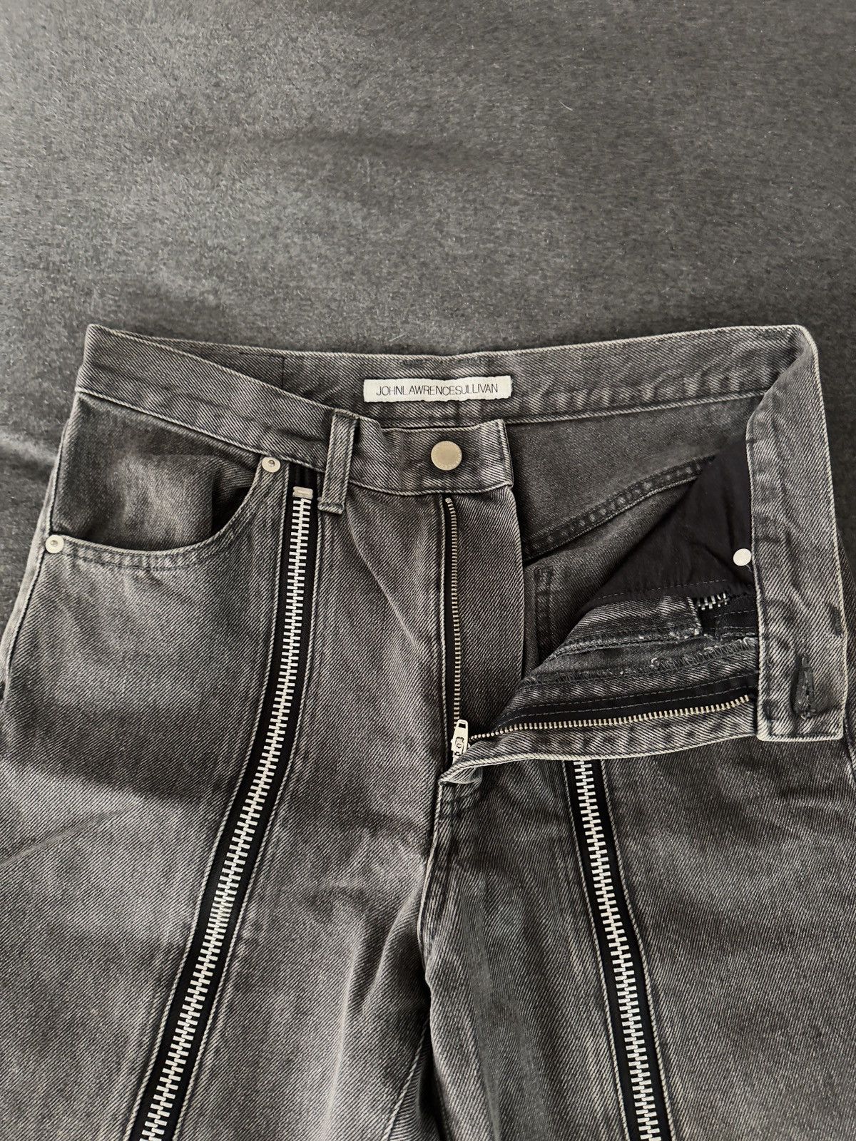 JOHN LAWRENCE SULLIVAN JOHNLAWRENCESULLIVAN Washed denim zipped pants Size US 28 / EU 44 - 3 Thumbnail
