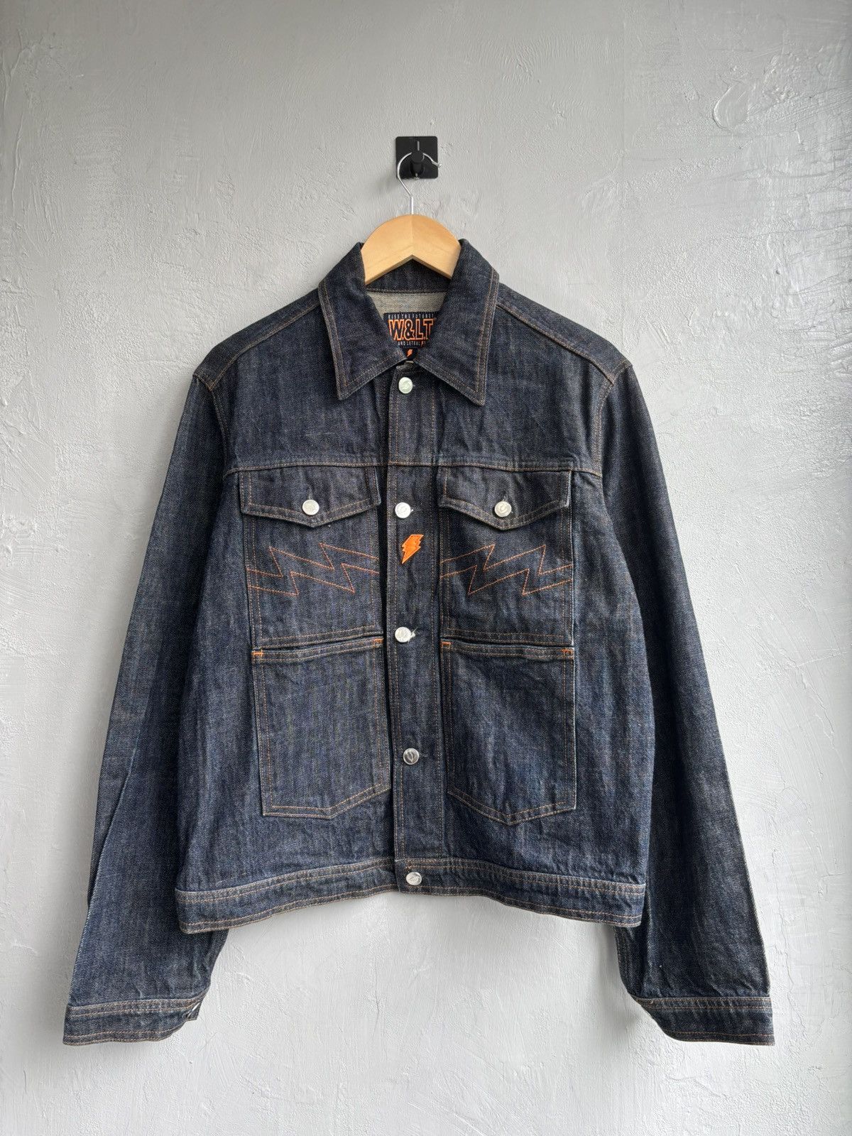 W&LT W&LT 90s raw denim bolts jacket Size US M / EU 48-50 / 2 - 3 Thumbnail