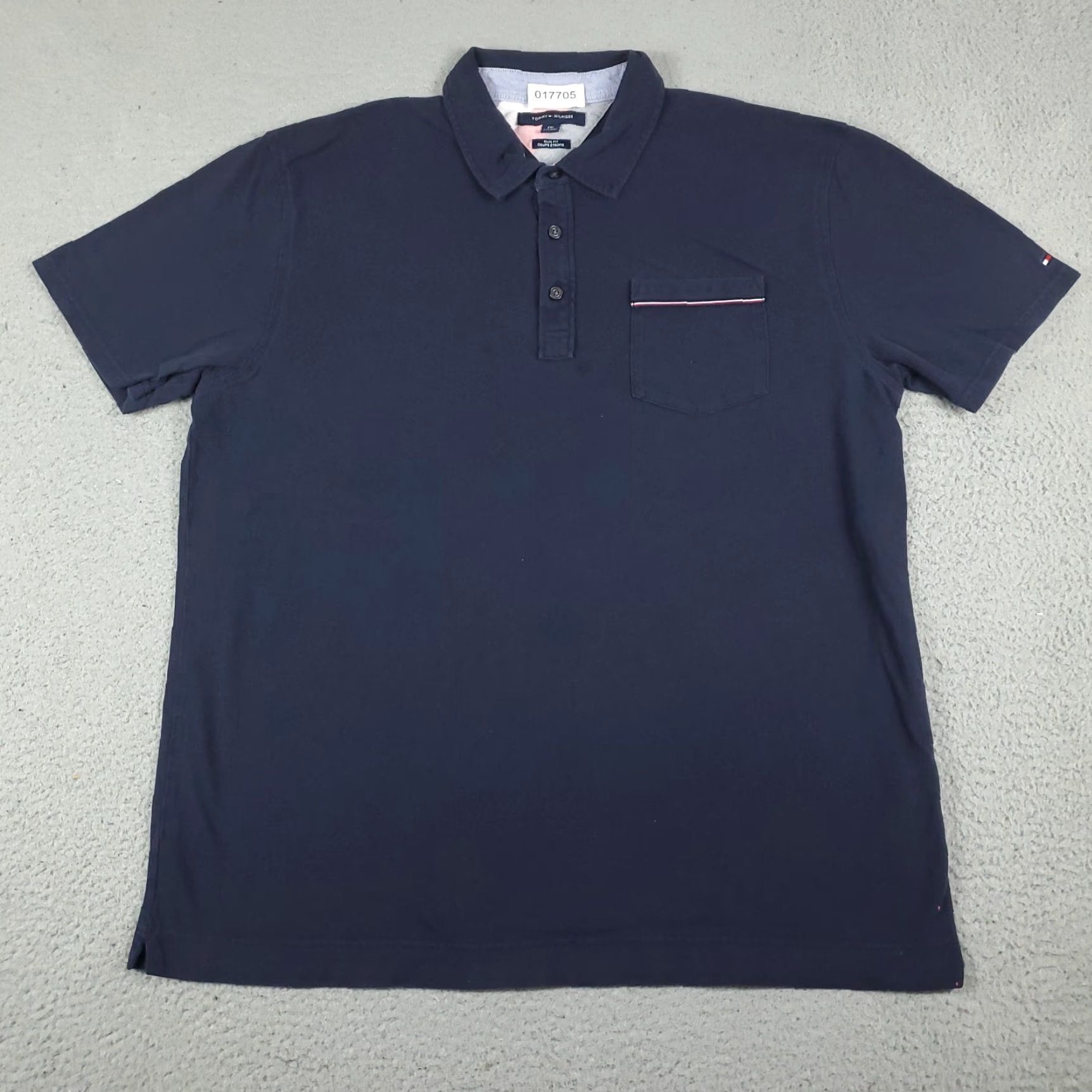 Tommy Hilfiger Tommy Hilfiger Polo Shirt Mens 2XL Blue Slim Fit Short Sleeve Casual Stained Size US XXL / EU 58 / 5 - 2 Thumbnail