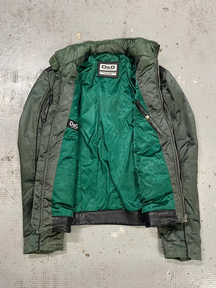 Dolce & Gabbana AW2007 Dolce & Gabbana Khaki Hybrid Nylon Leather Jacket Size US L / EU 52-54 / 3 - 9 Thumbnail