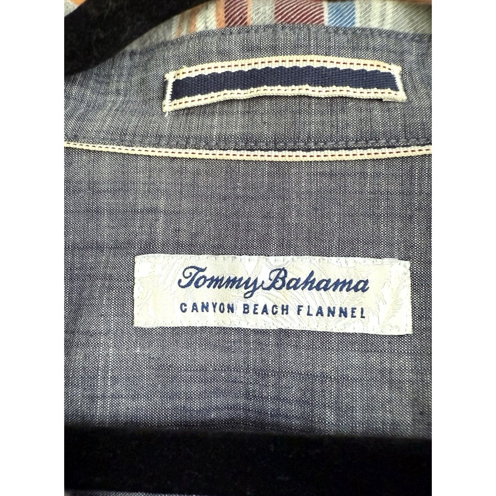 Tommy Bahama Tommy Bahama Mens Button-Up Plaid Beach Flannel Shirt L Multicolor Cotton Telcer Regular Long Sleeve Coastal Boating Patch Logo Size US L / EU 52-54 / 3 - 2 Thumbnail