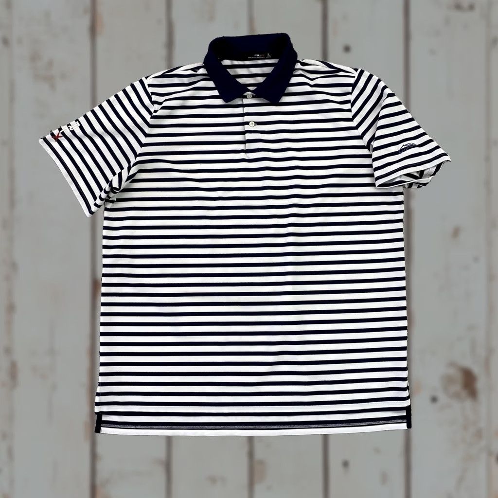 Ralph Lauren Ralph Lauren Polo Shirt Mens XL White RLX Striped Stretch Golf Size US XL / EU 56 / 4 - 1 Thumbnail