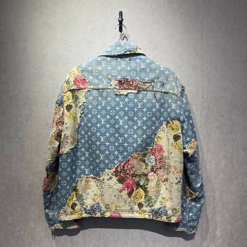 Louis Vuitton LOUIS VUITTON Cotton jacket with flower erosion design jack Size US S / EU 44-46 / 1 - 2 Thumbnail