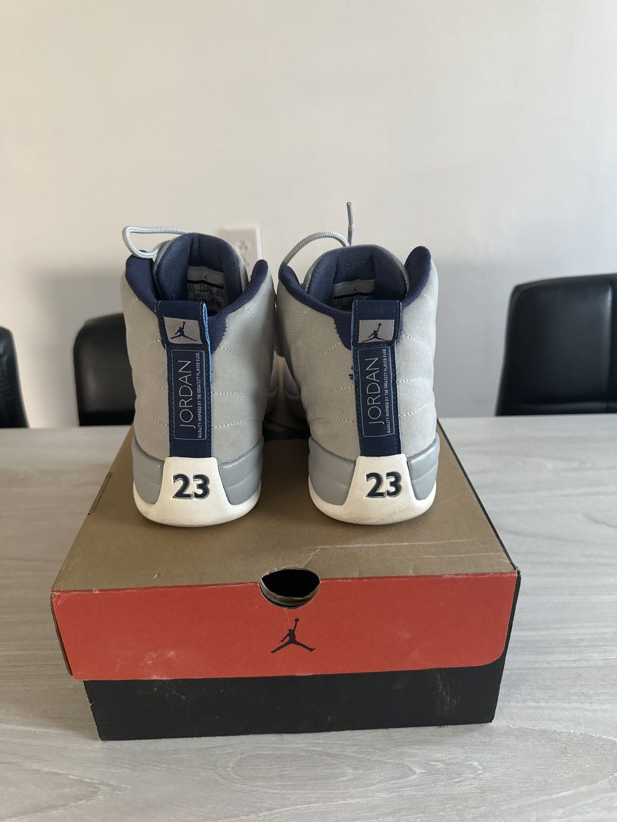 Jordan Brand Jordan 12 Grey University Blue Size US 8.5 / EU 41-42 - 5 Thumbnail