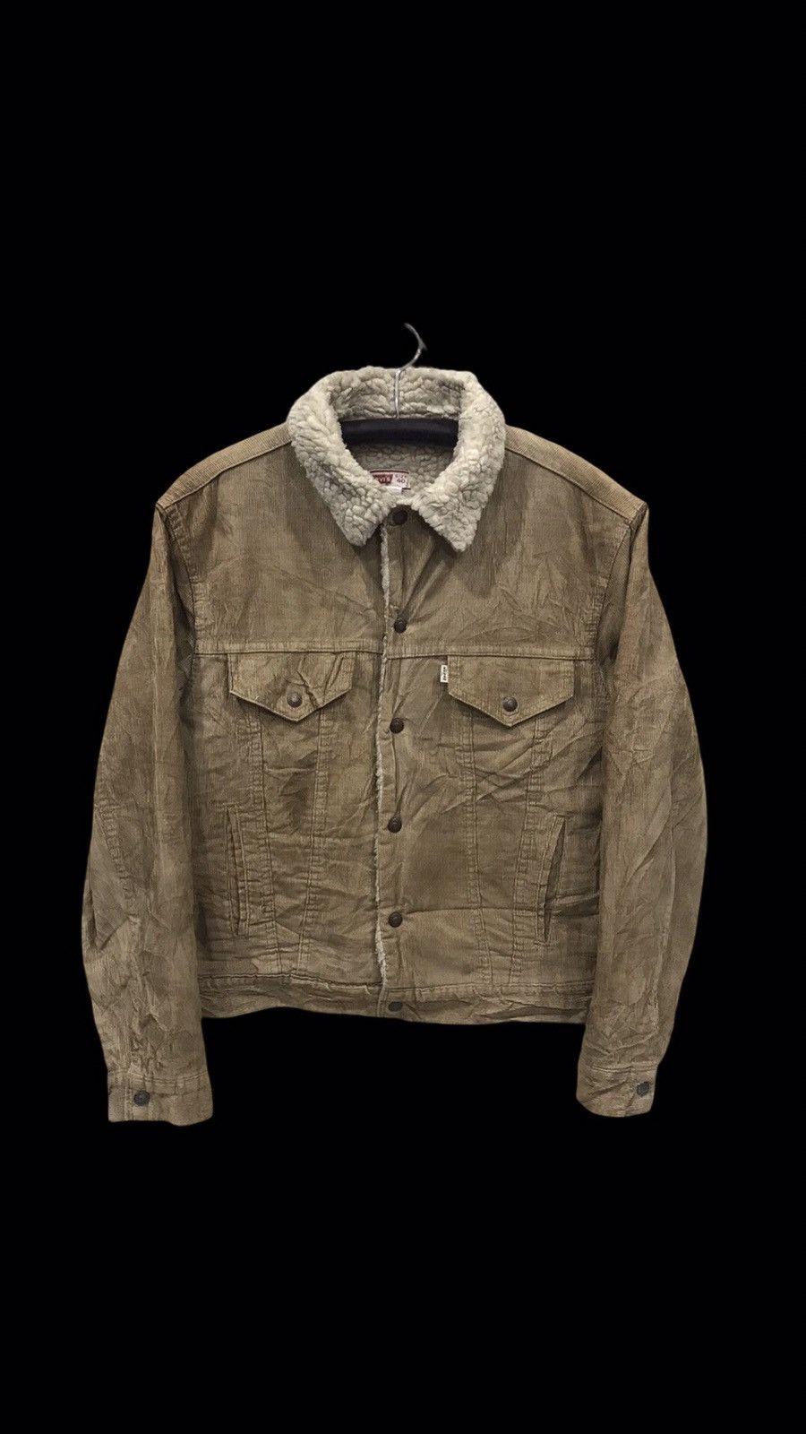 Vintage 70s Levis Trucker Curduroy Sherpa Lined Jacket