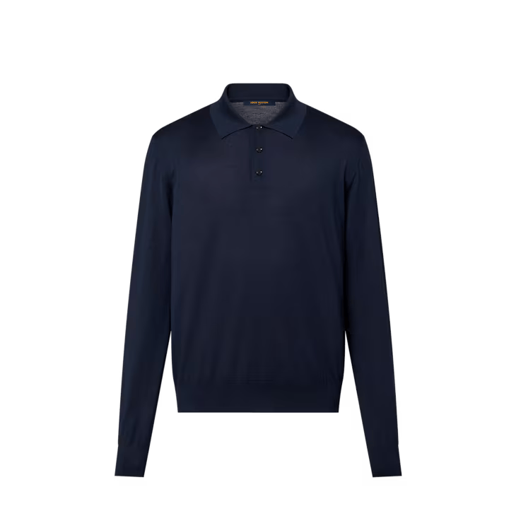 Louis Vuitton Silk And Cashmere Blend Long-Sleeved Polo Shirt Size US XXL / EU 58 / 5 - 1 Thumbnail