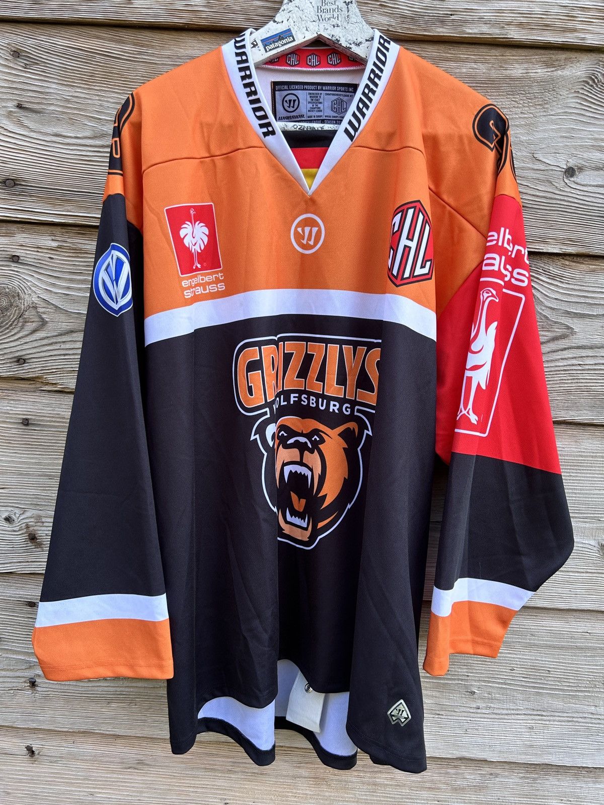NHL Warrior Wolfsburg Grizzlys CHL 2016/17 #39 Hockey Jersey Size US XXL / EU 58 / 5 - 1 Thumbnail