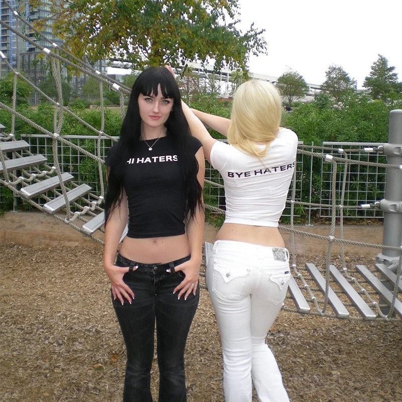 Other Y2K Cropped HI HATERS BYE HATERS Summer Crop-Top Size S / US 4 / IT 40 - 3 Thumbnail