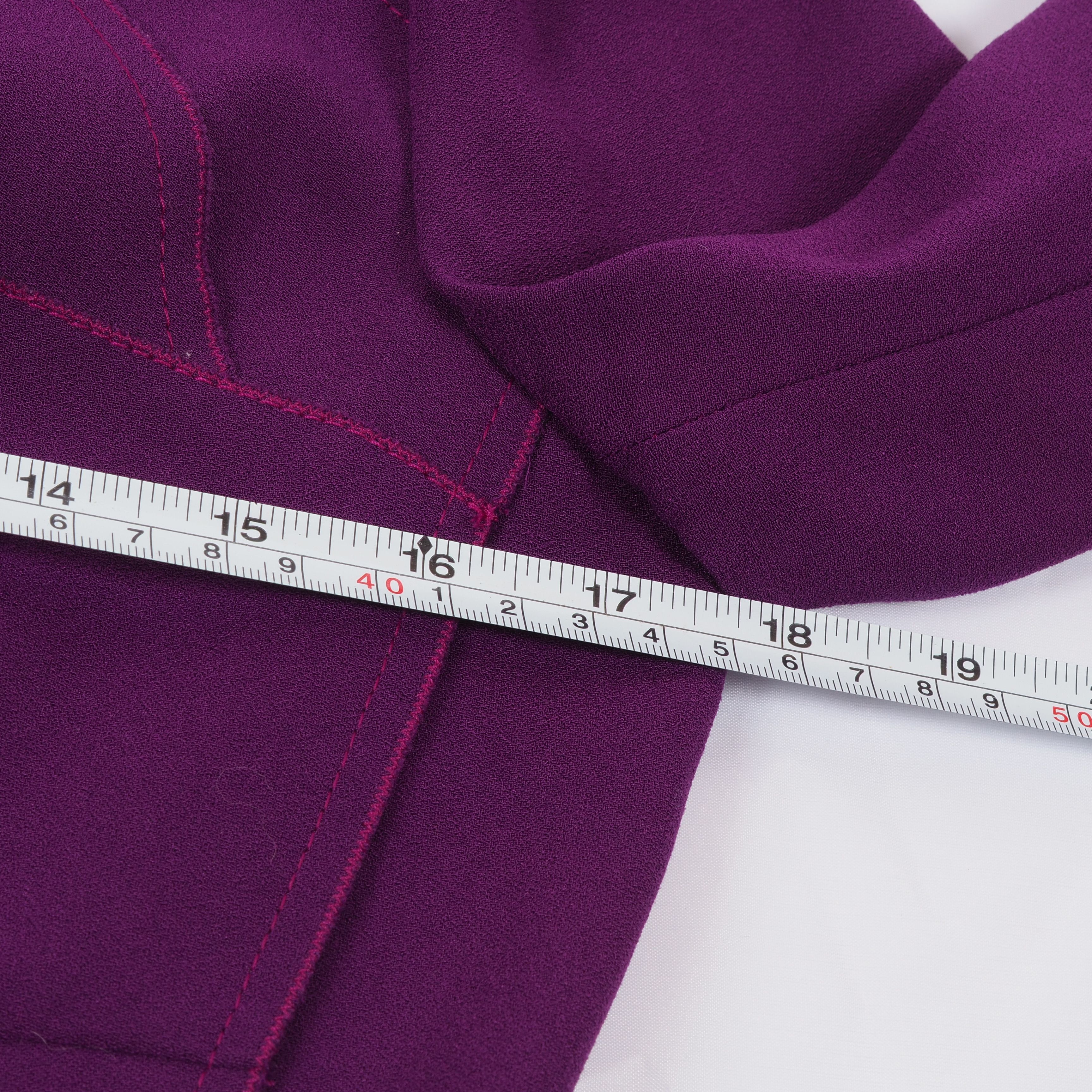 Prada Prada Vintage Purple Silk Peplum Tie Jacket Size M / US 6-8 / IT 42-44 - 9 Thumbnail