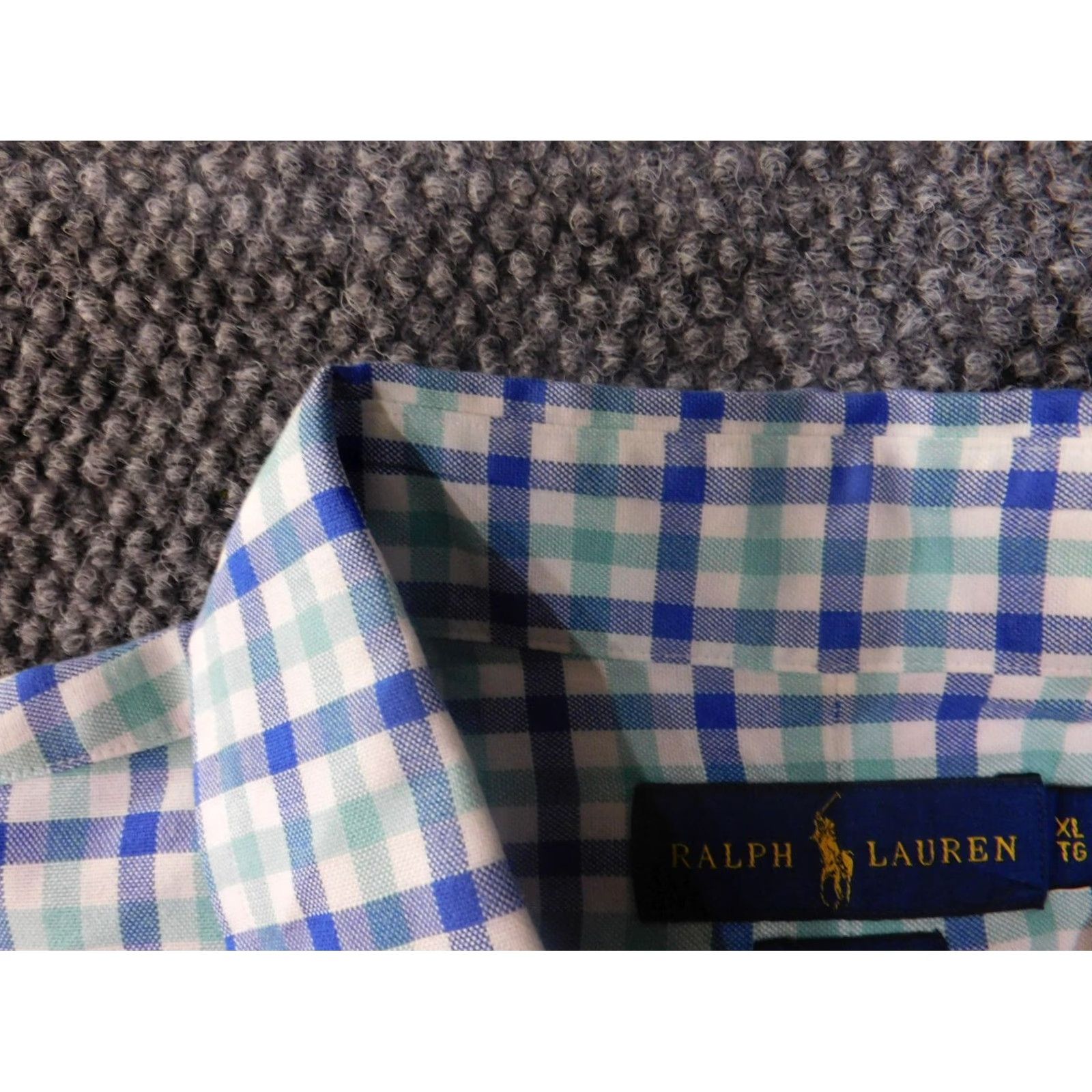 Ralph Lauren Ralph Lauren Mens Shirt XL plaid button-up casual preppy blue pink mulberry? Size US XL / EU 56 / 4 - 5 Thumbnail