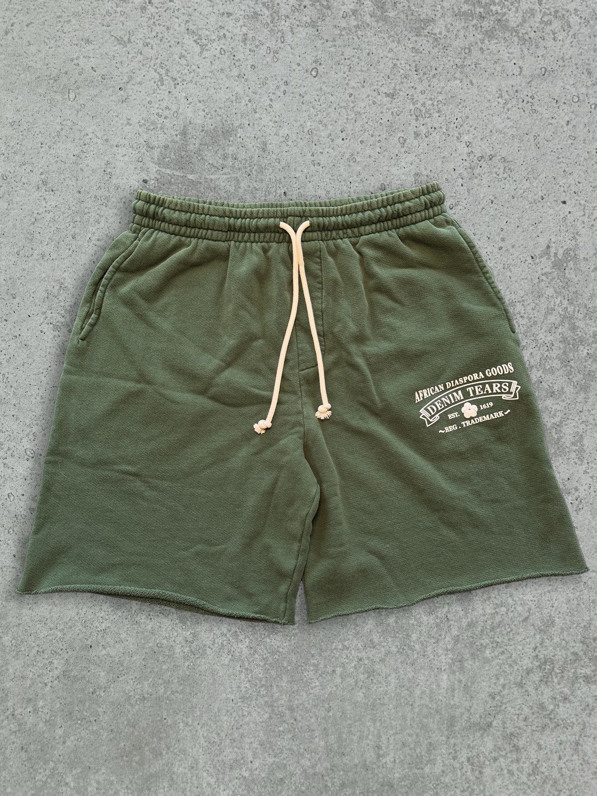 Denim Tears ADG Sweatshorts Washed Green - XL