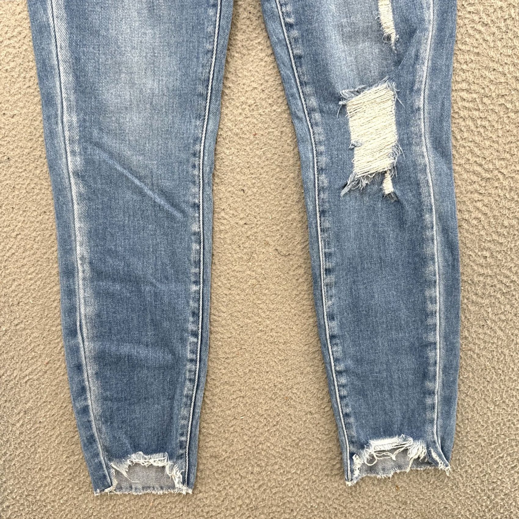 Vintage VINTAGE KanCan Jeans Distressed Women's 26 Denim Blue High Rise Ankle Relaxed Regular Tighten Size 26" / US 2 / IT 38 - 2 Thumbnail
