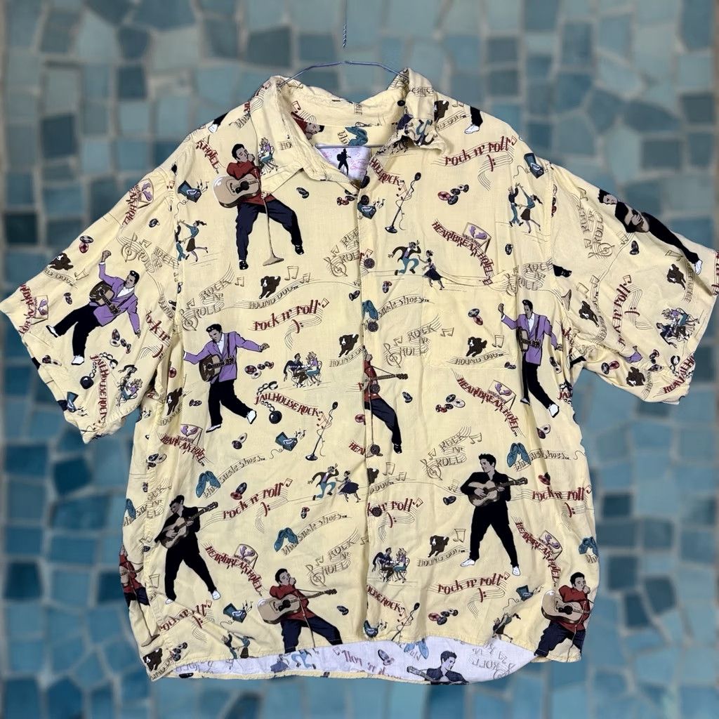 Reyn Spooner VINTAGE Reyn Spooner Shirt Elvis Presley XL Spun Rayon Hawaiian Aloha Mens Size US XL / EU 56 / 4 - 1 Thumbnail