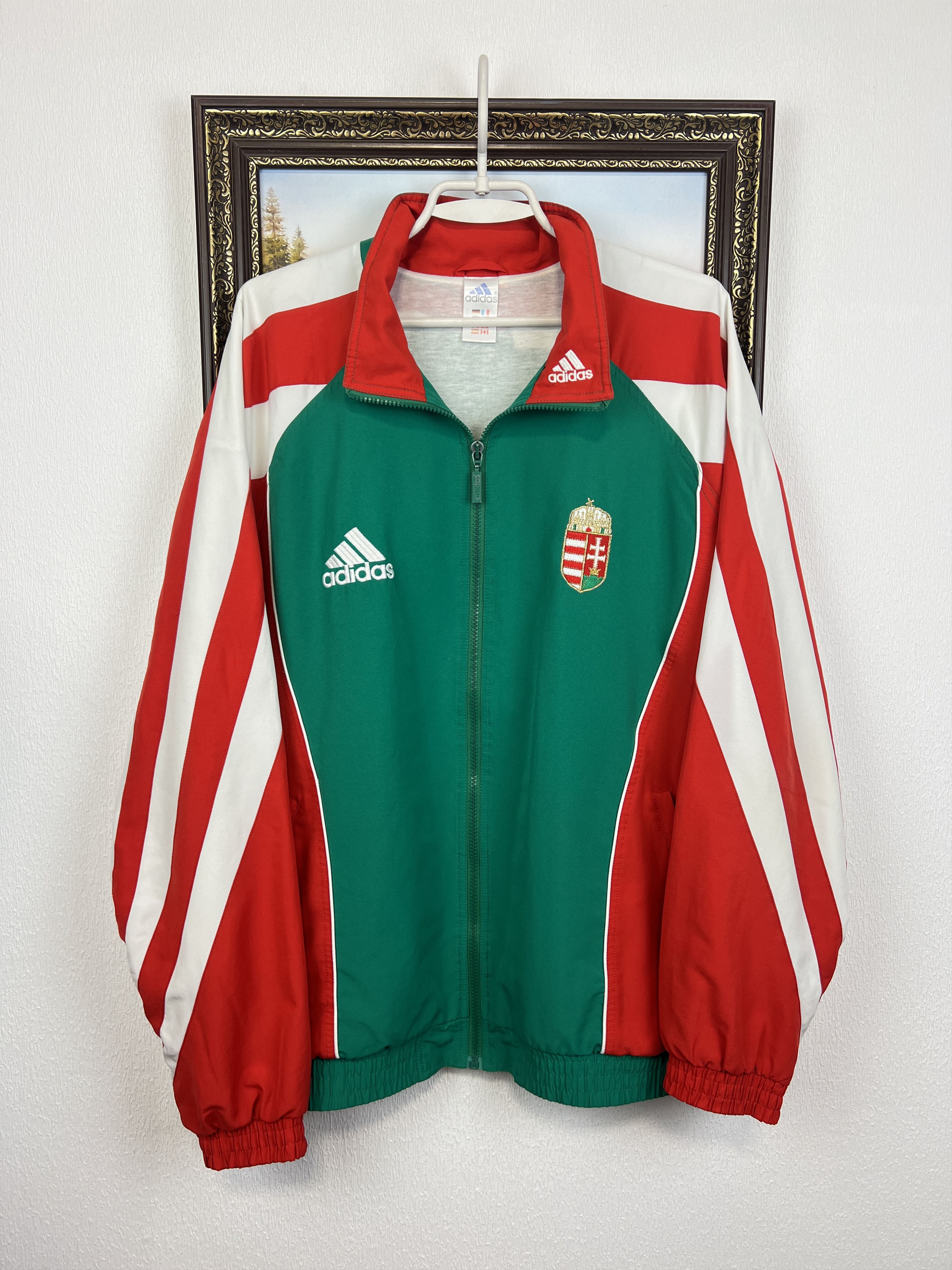 Adidas Vintage Hungary Football Jacket Track Top Soccer National Size US L / EU 52-54 / 3 - 1 Thumbnail