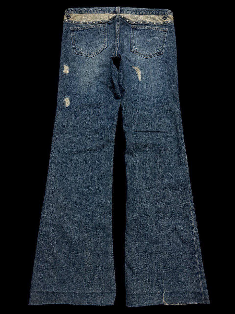 Other FLARE Japanese Rare Distress Snake Skin Studded Insane Jean Size US 32 / EU 48 - 2 Thumbnail